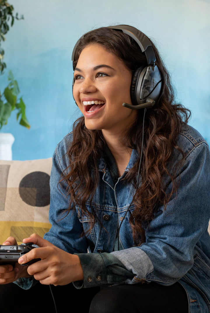 Turtle Beach Recon 70 Camo Green Gaming Headset – 40mm Speakers, Flip-Up Mic, Compatible with Xbox, PS5, PS4, Switch & PC