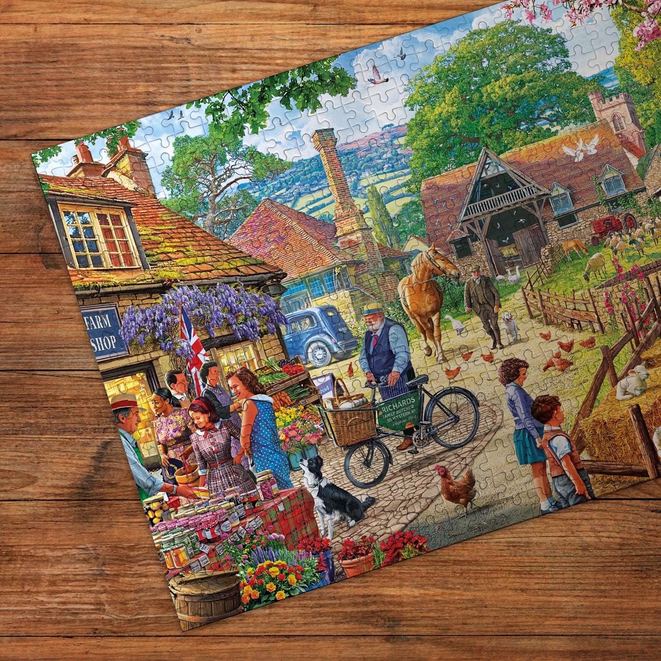Gibsons The Farm Shop 100XXL Piece Jigsaw Puzzle for Adults | Steve Crisp Artwork | Recycled Board 3