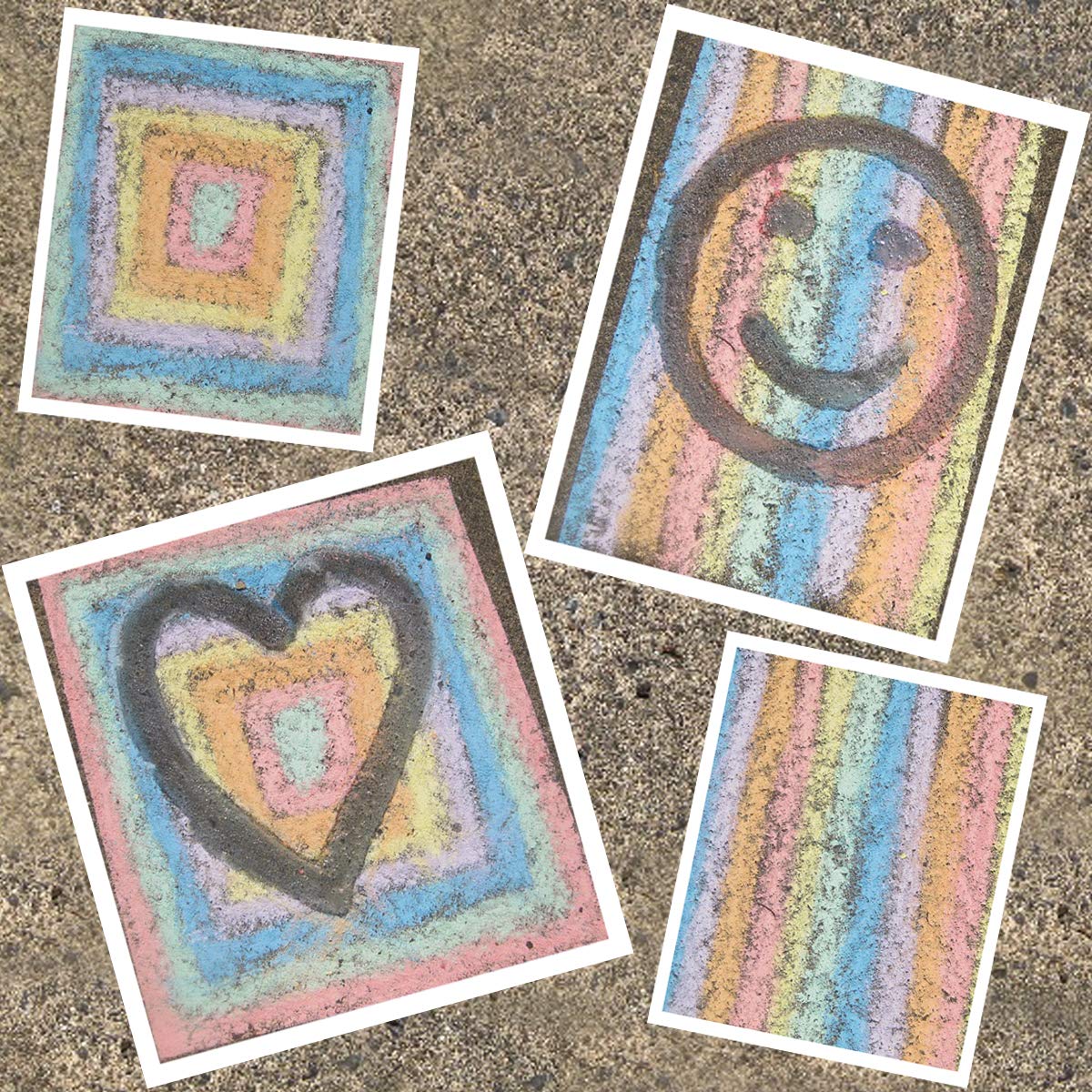 Bright Ideas PK40 5,5 cm dicke Kreidestifte – verschiedene Farben für Spaß auf dem Spielplatz im Freien 6