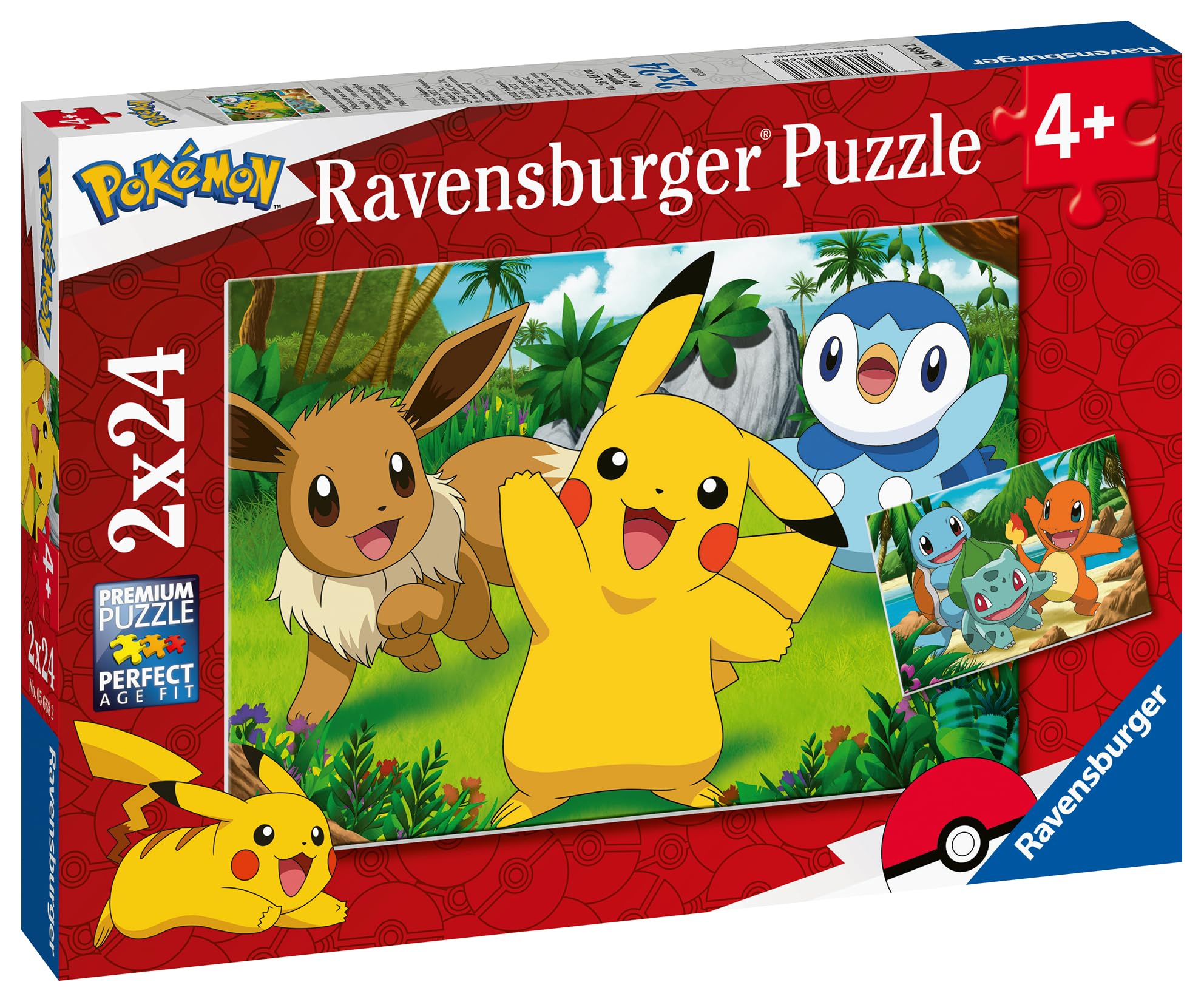 Ravensburger Pokemon Jigsaw Puzzles - 2x 24 Pieces for Kids Age 3+ | FSC Certified Cardboard 1