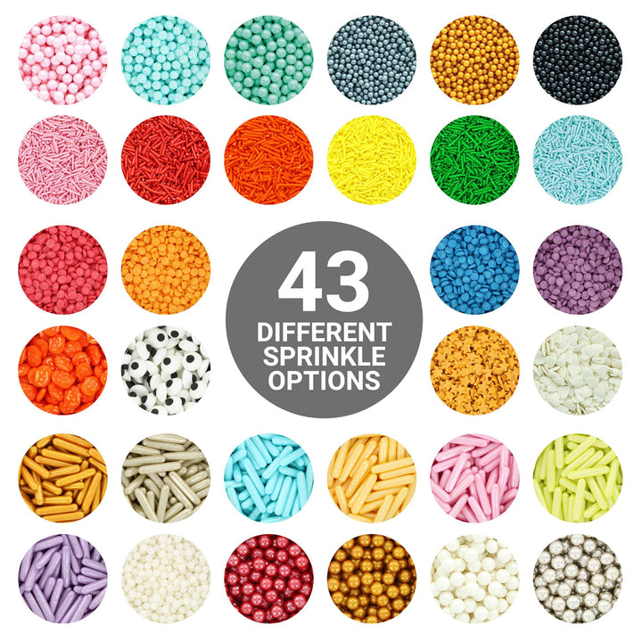 Culpitt Select Edible Pearls - White 7mm Cake Sprinkle Decorations, 500g