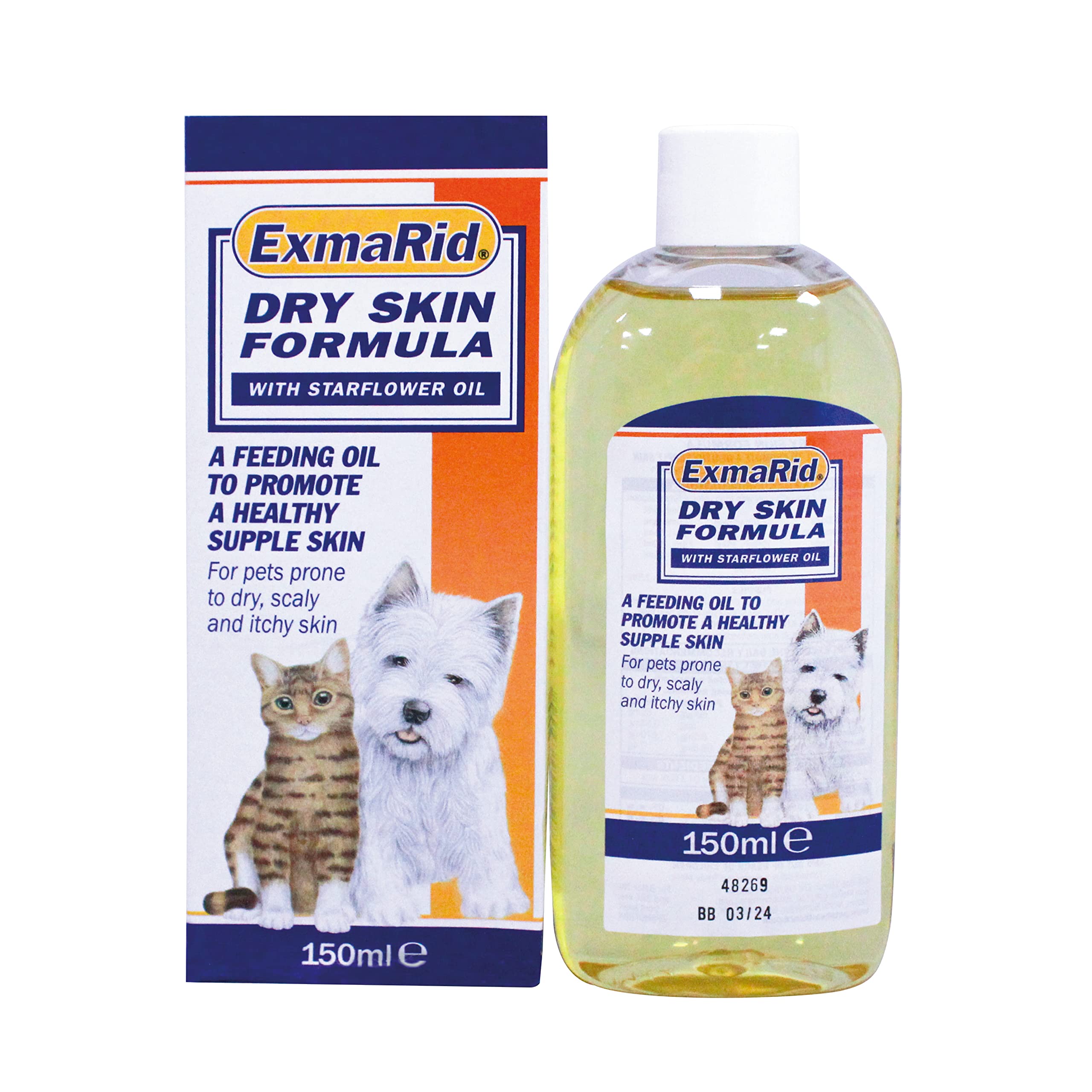 Exmarid Dry Skin Formula Supplement for Dogs - Nourishing Oil for Hydration | 150 ml