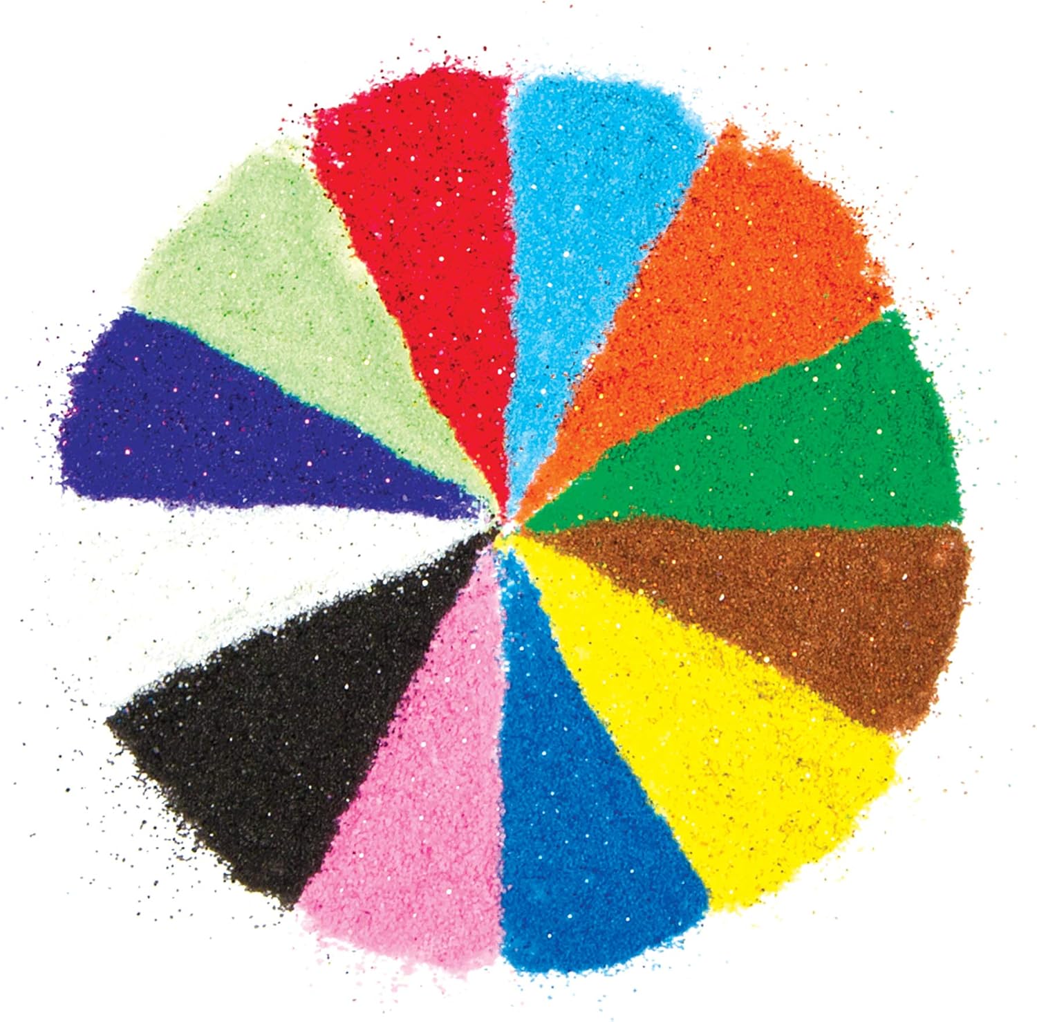 Baker Ross Mini Bags of Glitter Sand (Pack of 12) for Kids Arts and Crafts 1