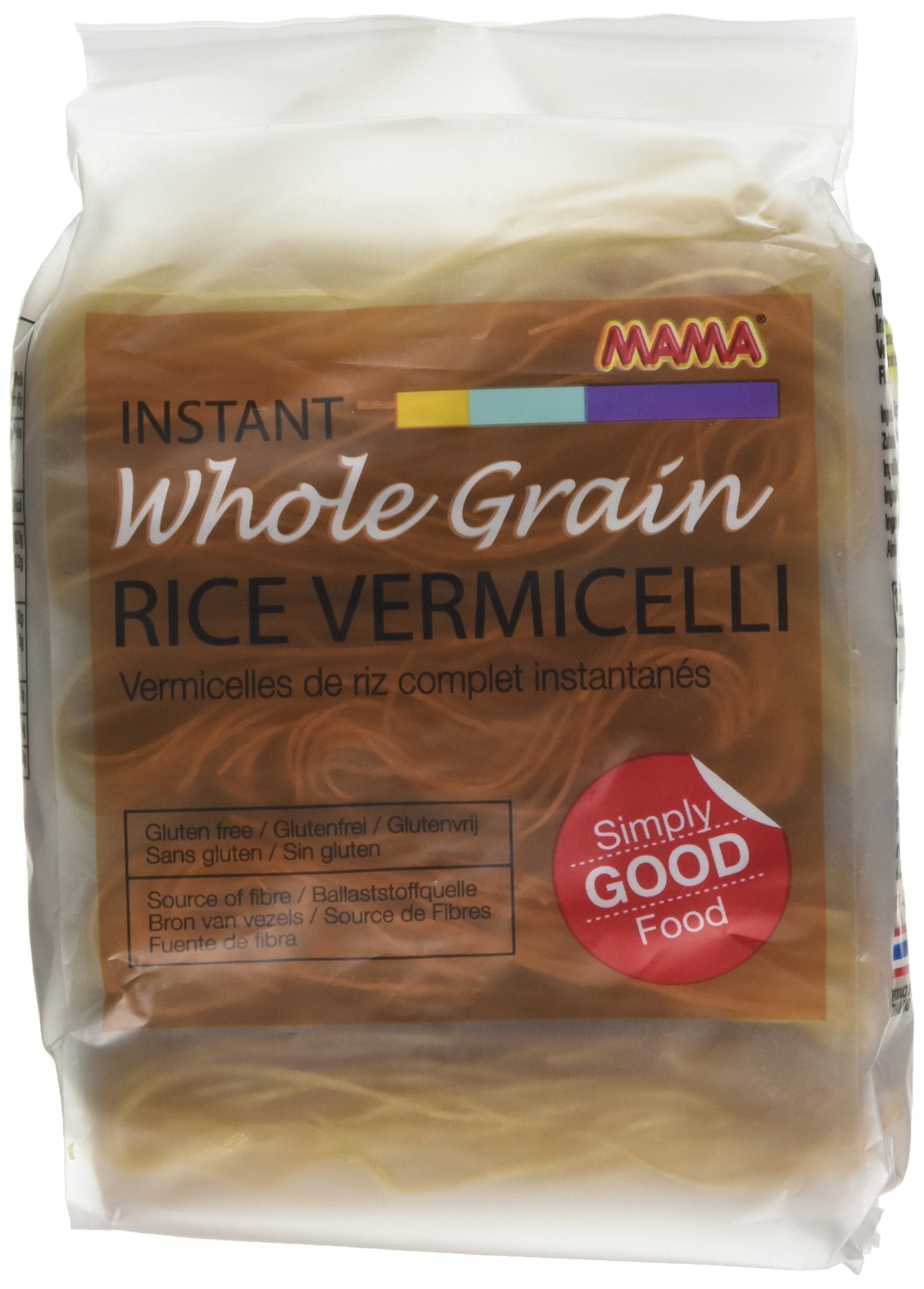 Mama Instant Whole Grain Rice Vermicelli Noodles 225g (Pack of 6)