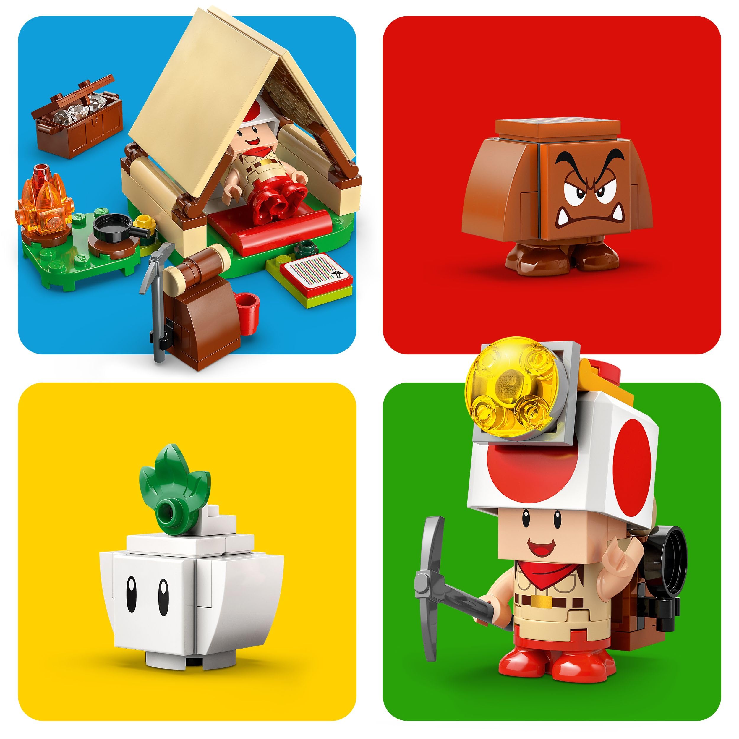 LEGO Super Mario Captain Toad's Camp - Interactive Building Set with 3 Figures for Kids 6+ 7