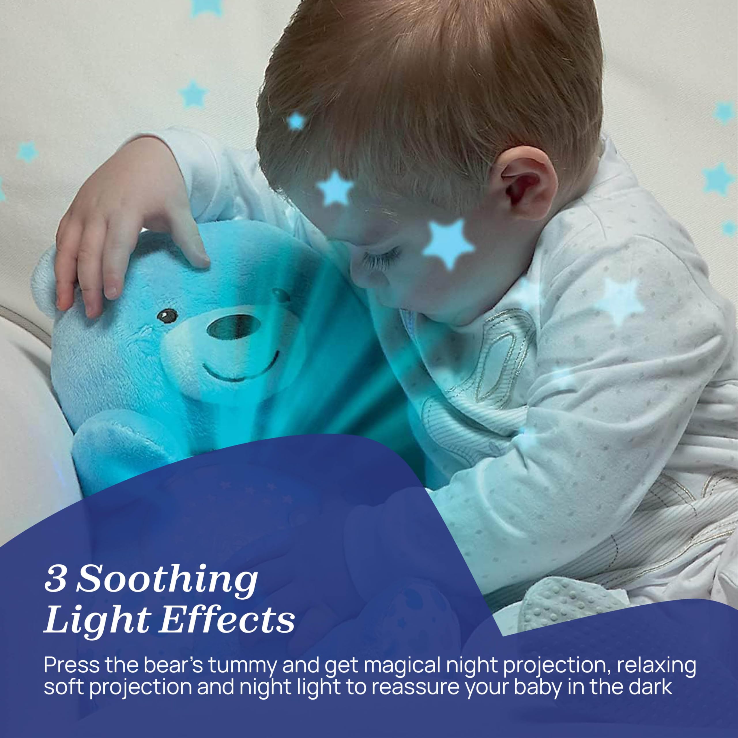 Chicco First Dreams Teddy Bear with Night Light - Musical Plush with Color-Changing Projection 5