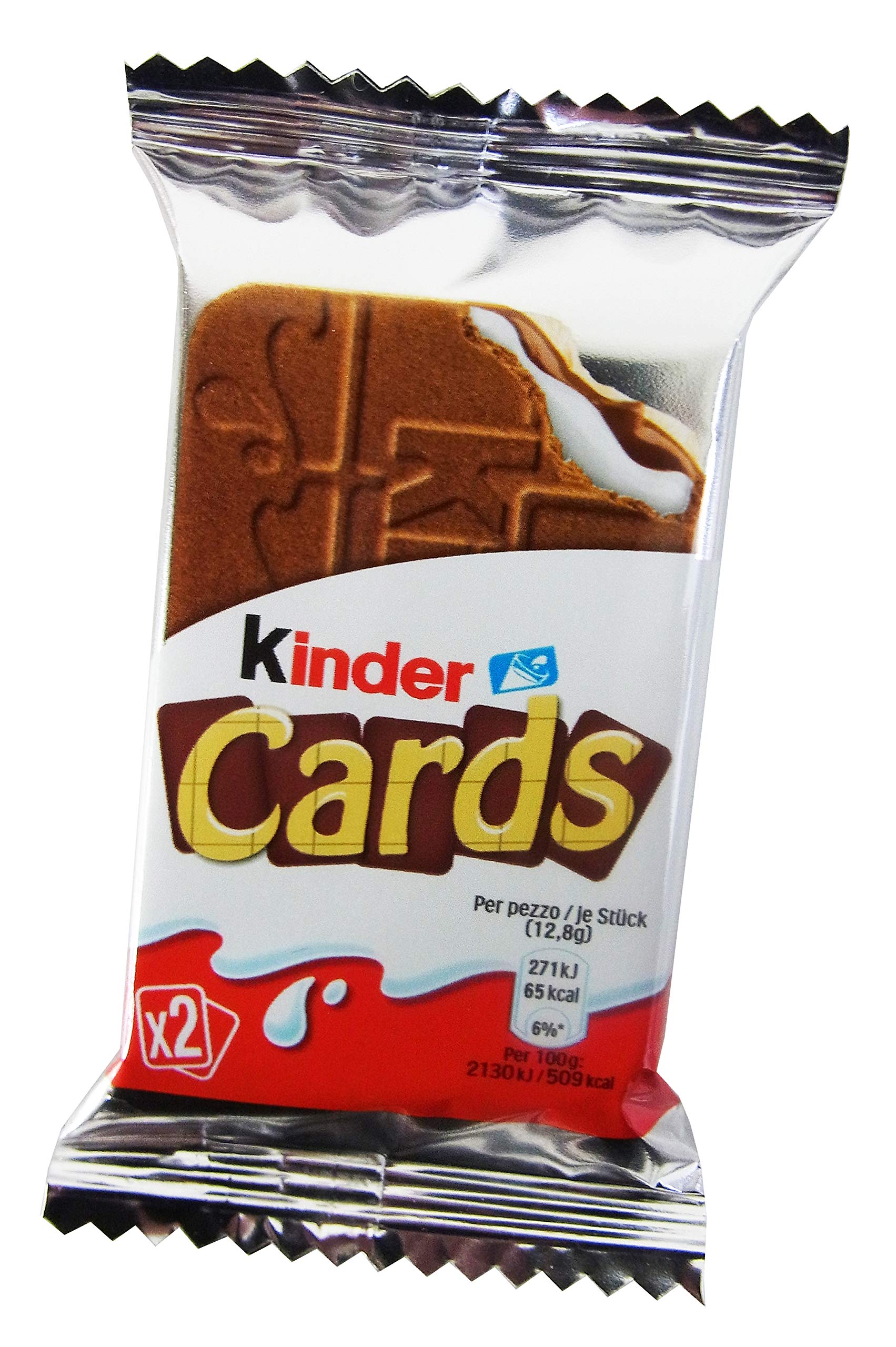 Kinder Cards Wafer Biscuits, Individually Wrapped Chocolate Snacks with Creamy Cocoa Filling, 786g Bulk Pack 3