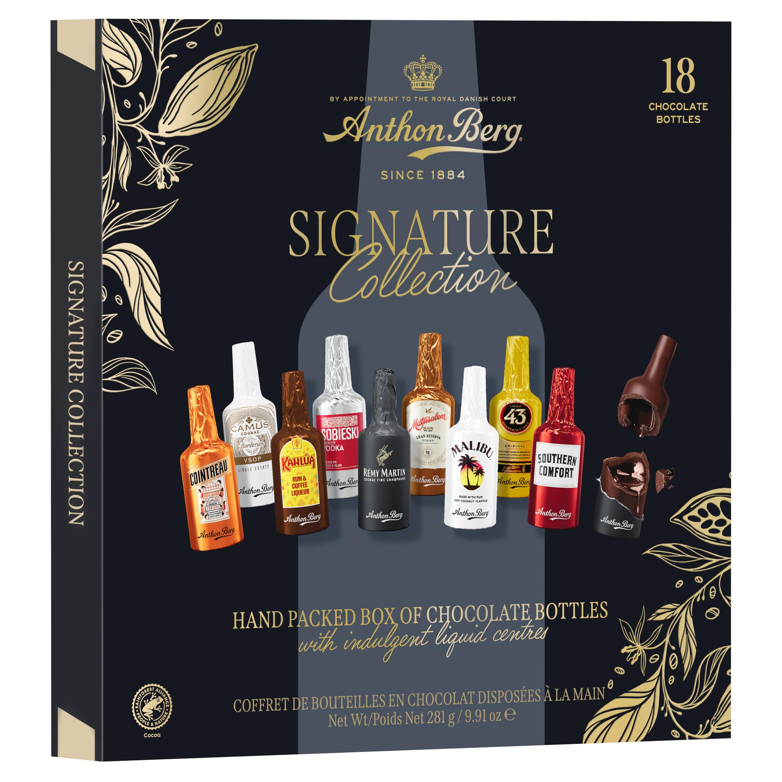 Anthon Berg Chocolate Liqueurs - 18 Pieces | Dark Chocolate with Spirits | 281g 1