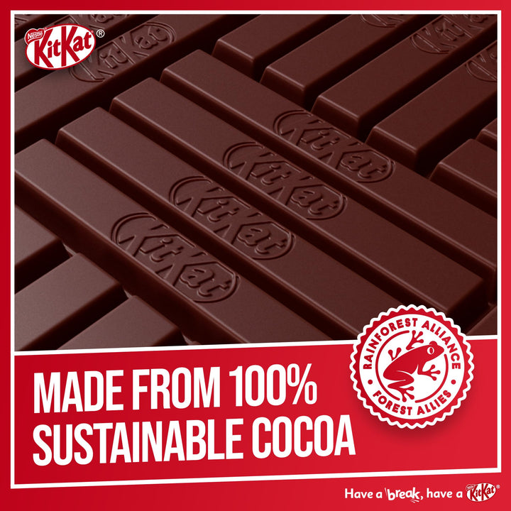 KitKat 2 Finger Dark Chocolate Biscuit Bars – 8 Pack (8 x 20.7 g) | Crisp Wafer & Smooth Dark Chocolate Snack