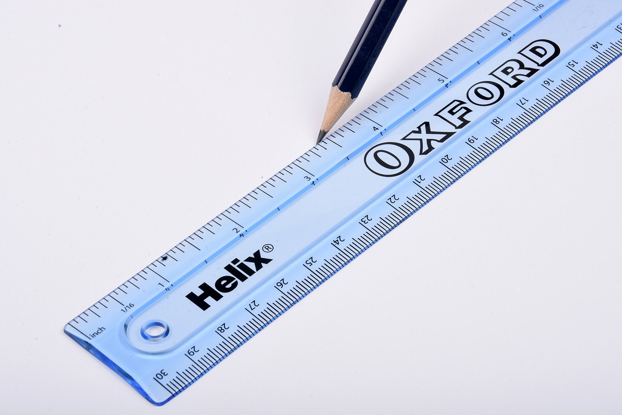 Helix Oxford 12 inch 30cm Shatter Resistant Ruler - Metric & Imperial Graduations | Acrylic 4