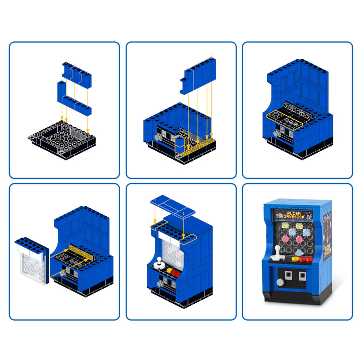 MAX Premium Retro Building Bricks - Arcade Machine Building Set for Ages 3+