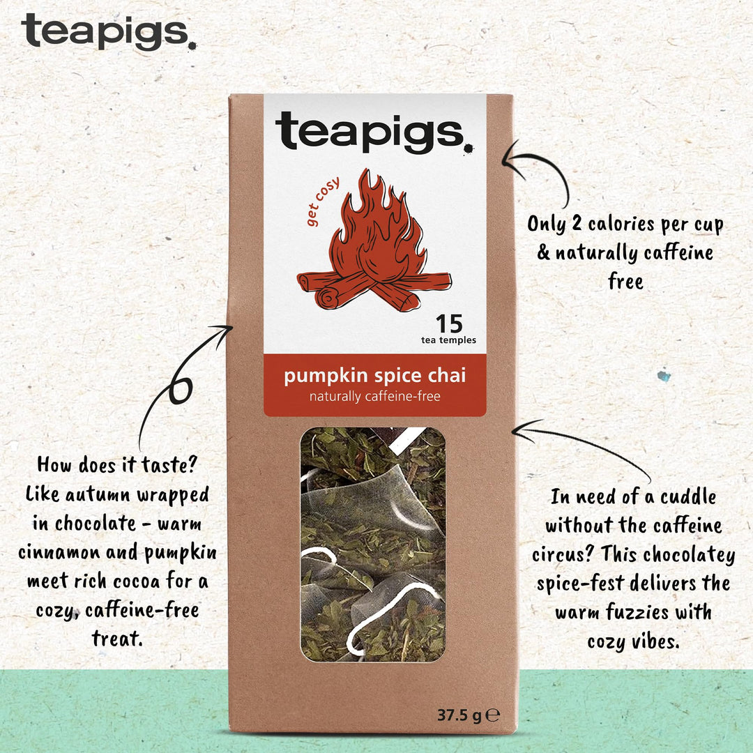 teapigs - Pumpkin Spice Chai Tea Caffeine-Free Tea Bags