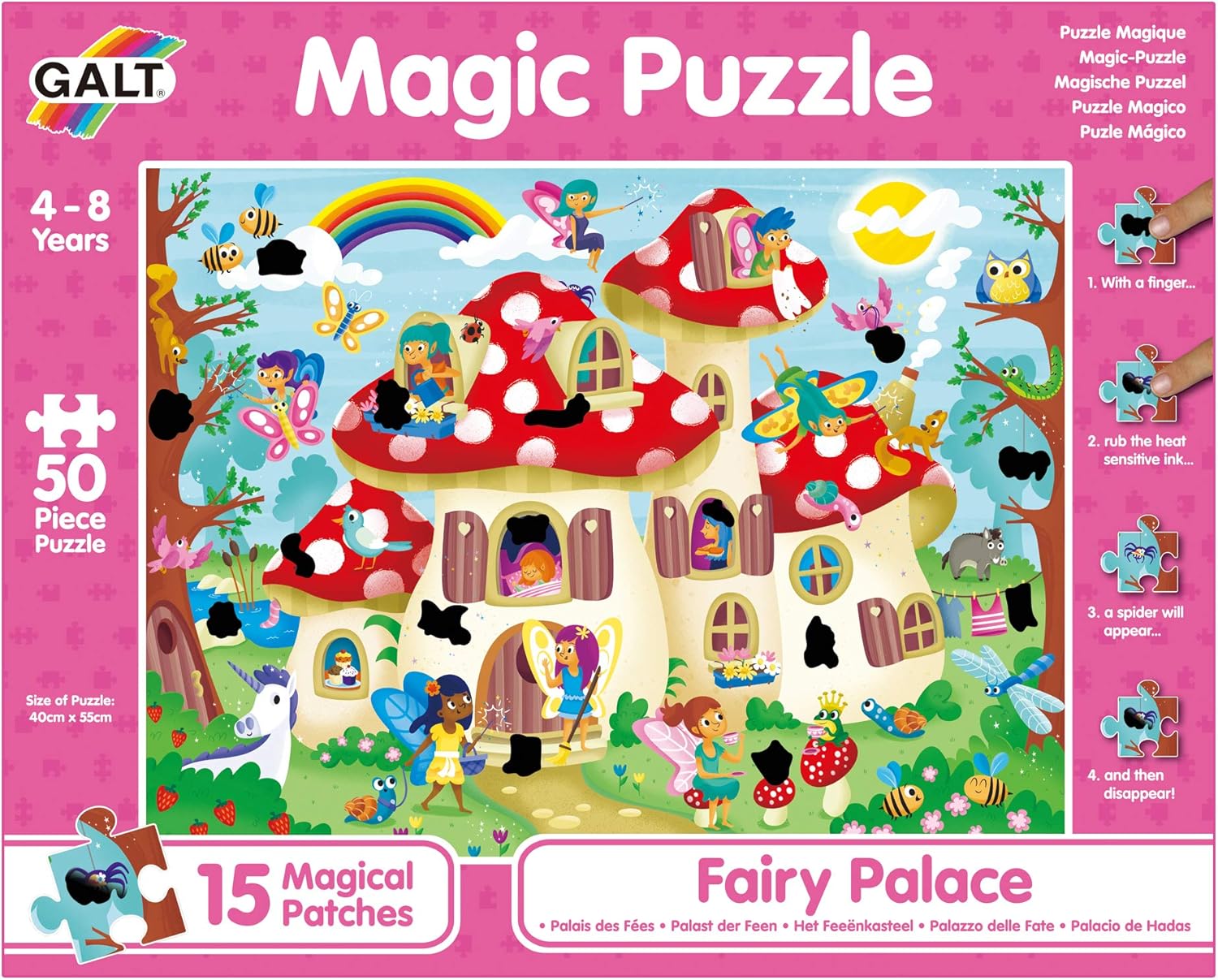 Galt Toys Magic Puzzle - Fairy Palace 50-Piece Rub & Reveal Puzzle for Ages 4+ 1