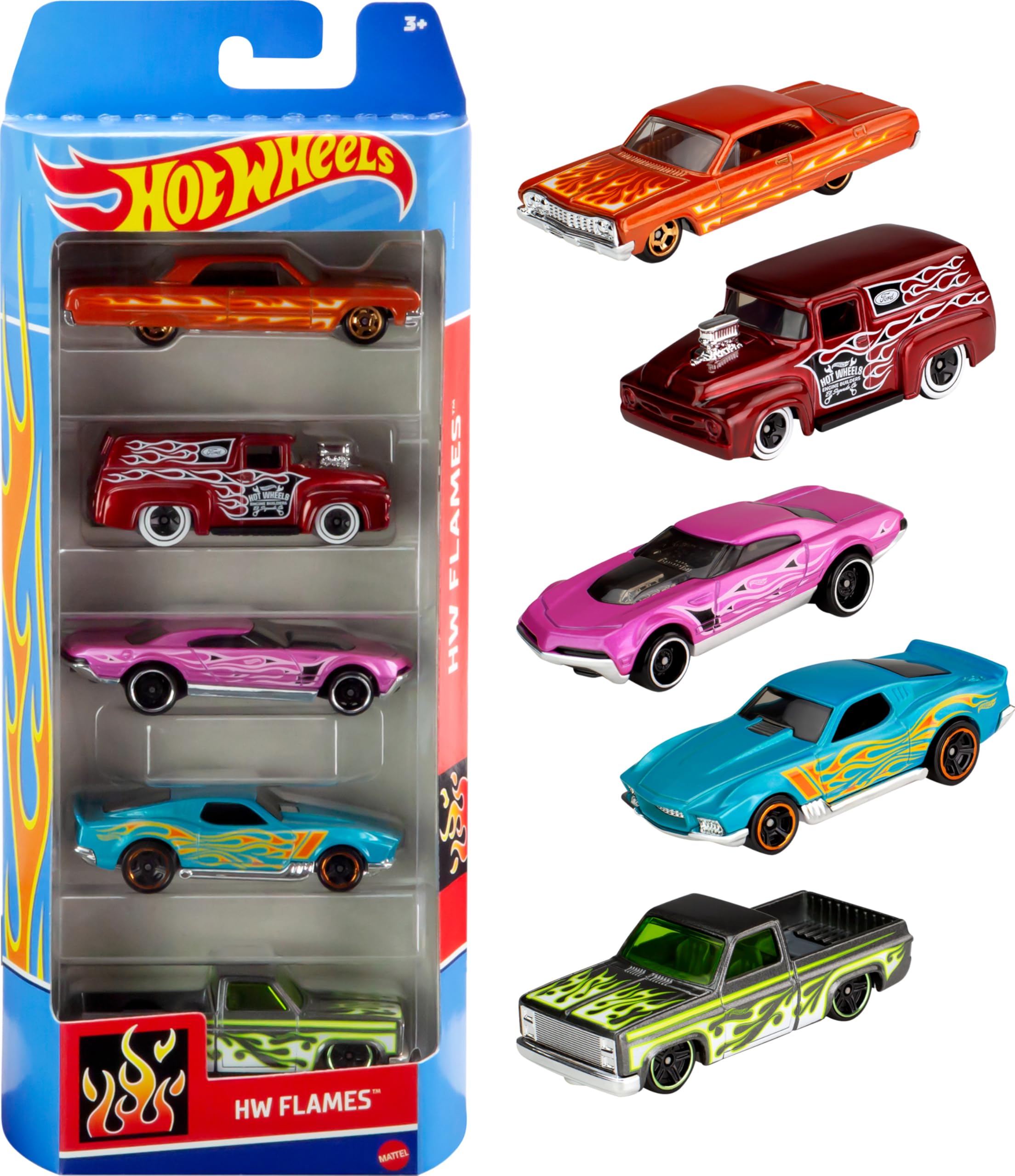 Hot Wheels 5 Car Gift Pack - 1:64 Scale Die-Cast Vehicles for Kids 3+ 14