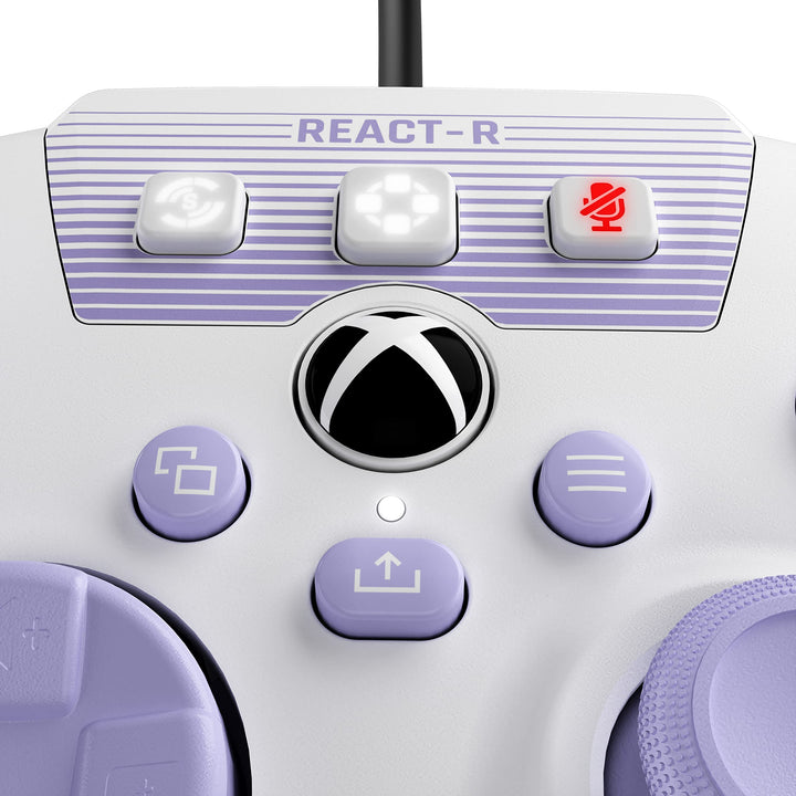 Turtle Beach REACT-R Controller White/Purple – Xbox Series X|S, Xbox One, PC