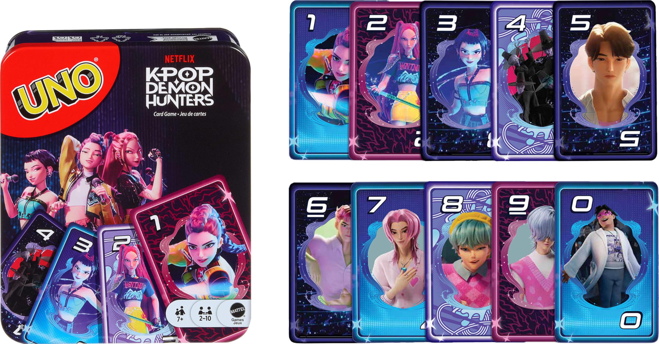 Juegos Mattel UNO KPop Demon Hunters Card Game - 2-10 Players, Ages 7+ 6