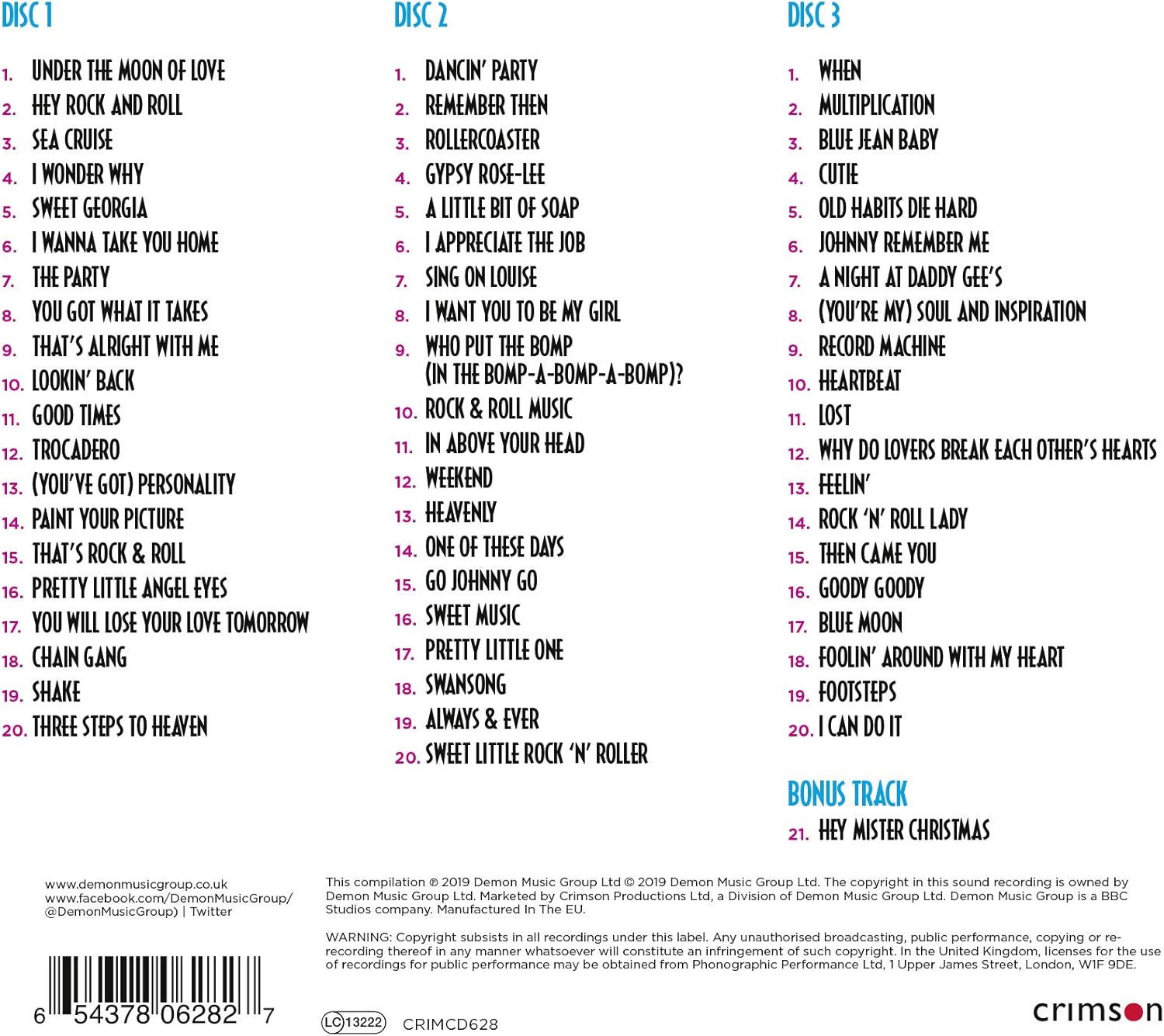 Showaddywaddy - Gold: 45th Anniversary 3CD Compilation 3