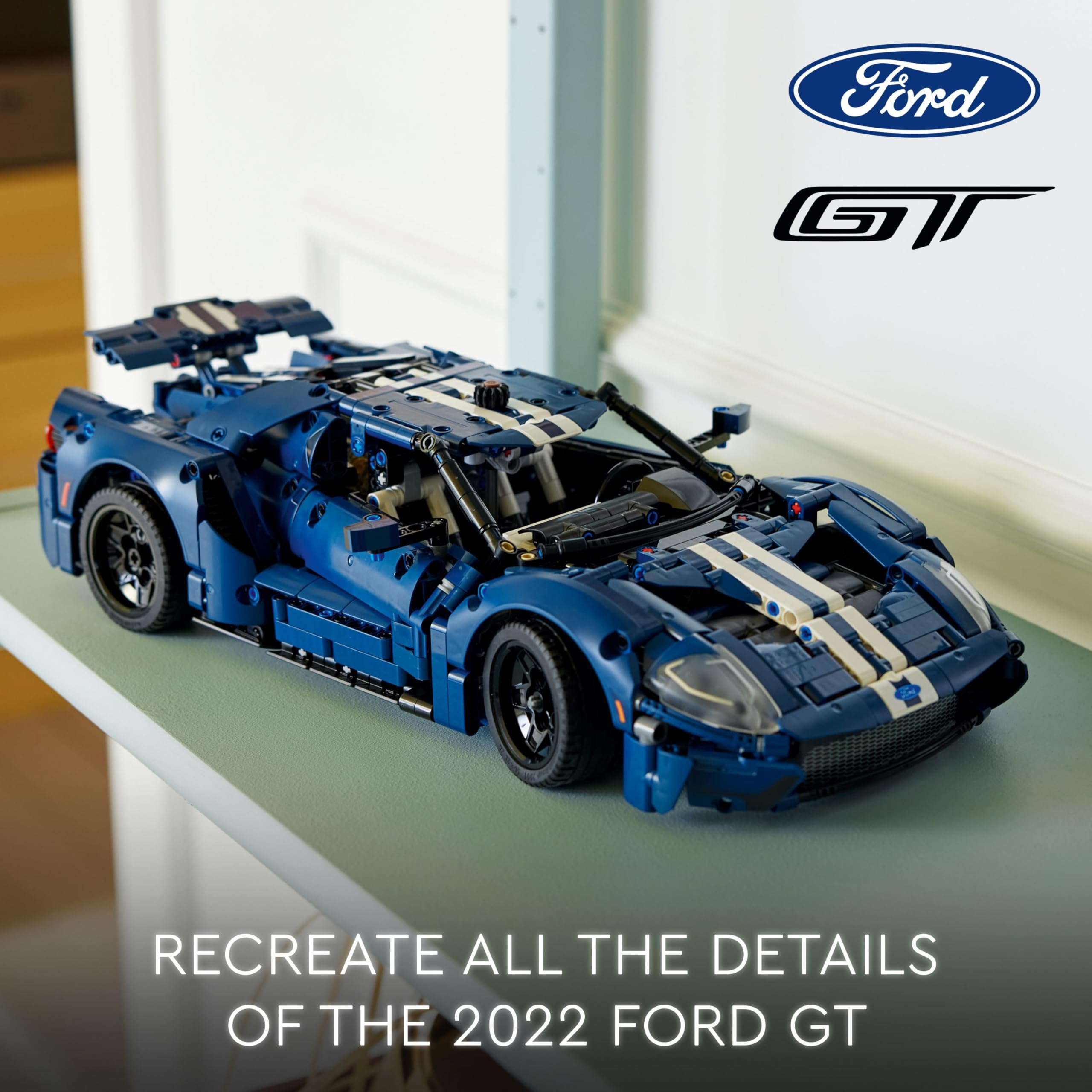 LEGO Technic 42154 2022 Ford GT Car Model Kit | 1:12 Scale | 1,466 Pieces | Ages 18+ 2