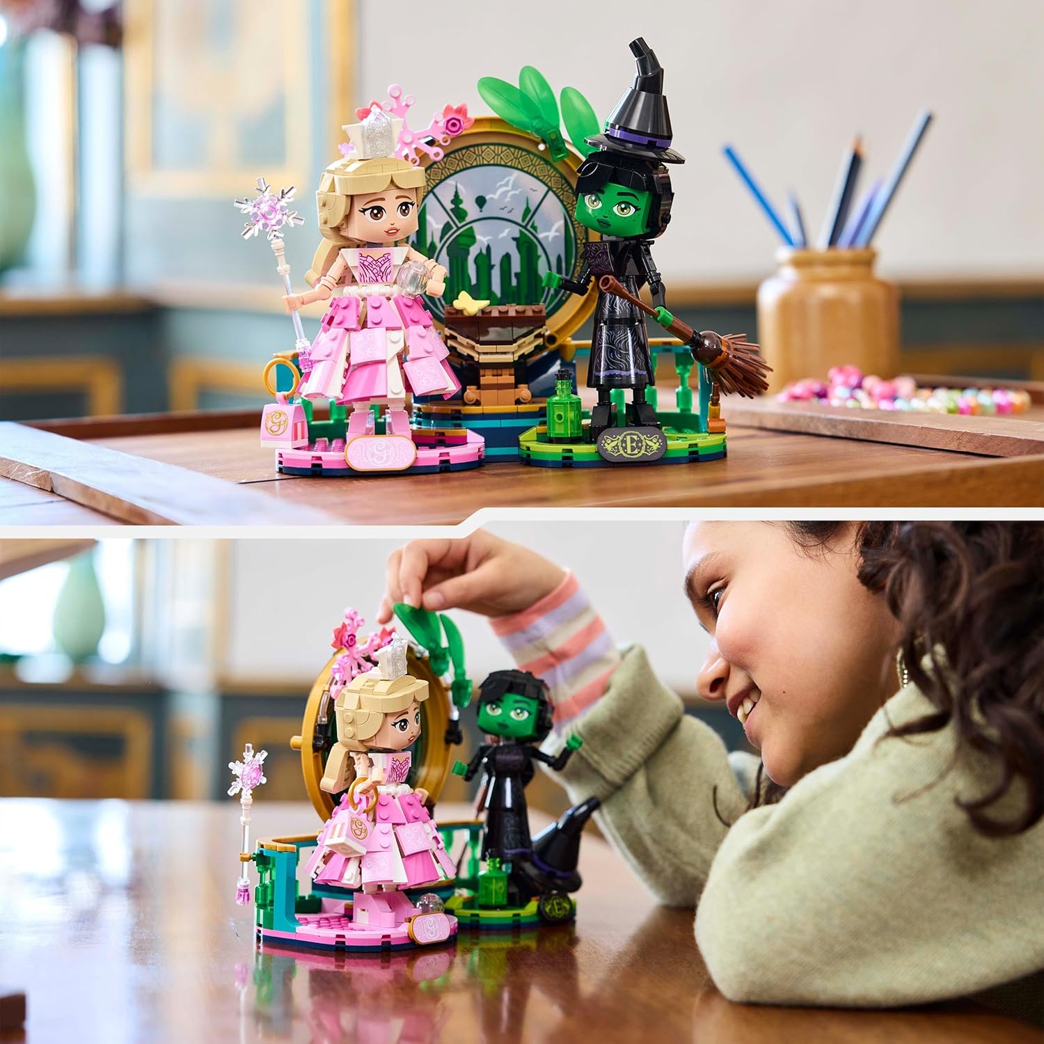 LEGO Wicked Elphaba & Glinda Figures 75682 - Building Set for 10+ Year Olds 5