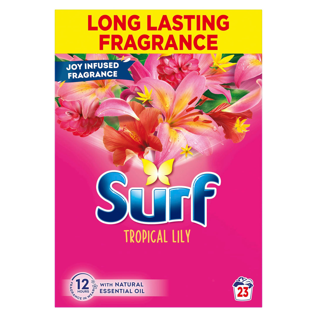 Surf Tropical Lily Washing Powder (1.15 kg) - Bio Laundry Detergent with Long-Lasting Fragrance