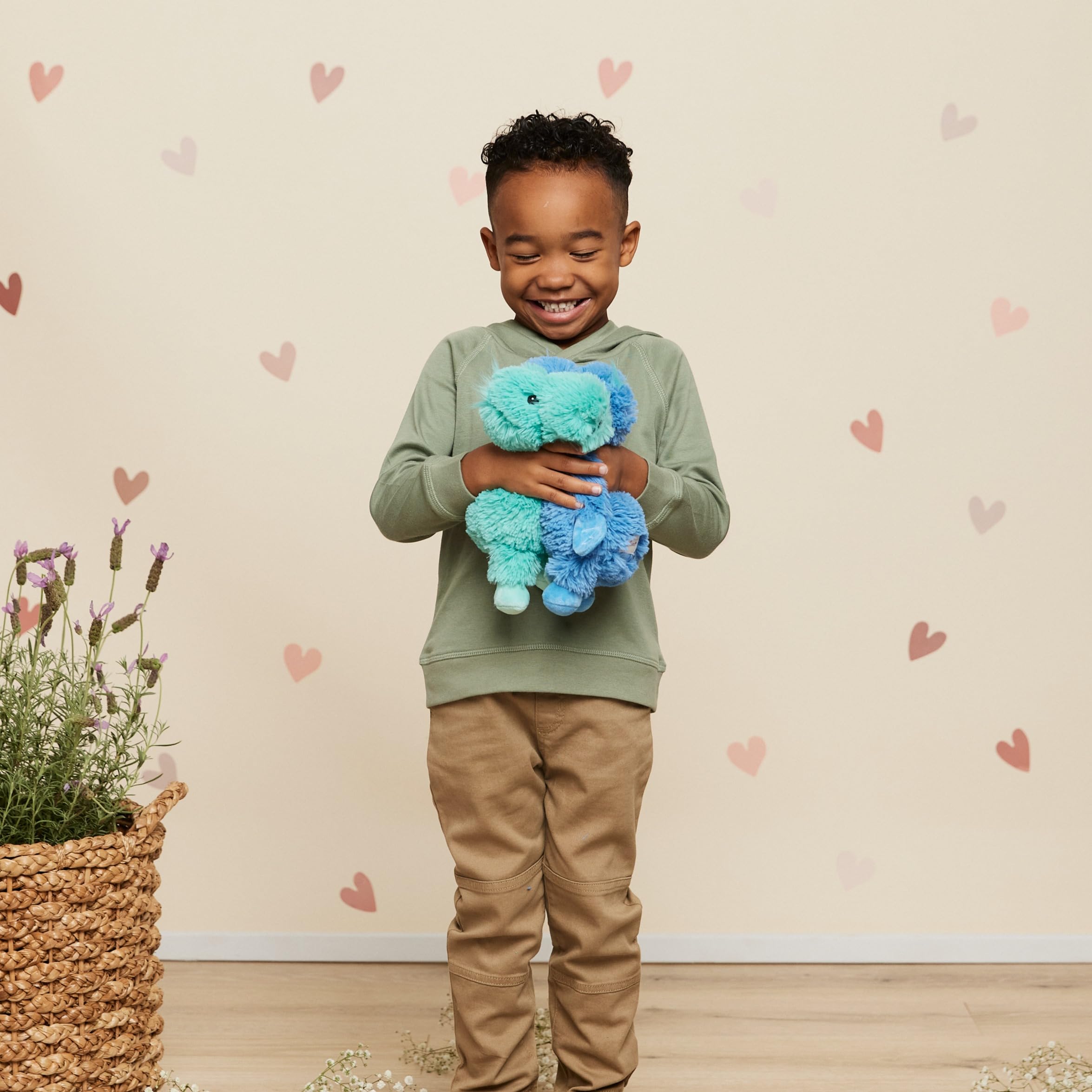 Warmies Warm Hugs Dinosaur Microwavable Plush with Lavender Scent | Blue Polyester 2