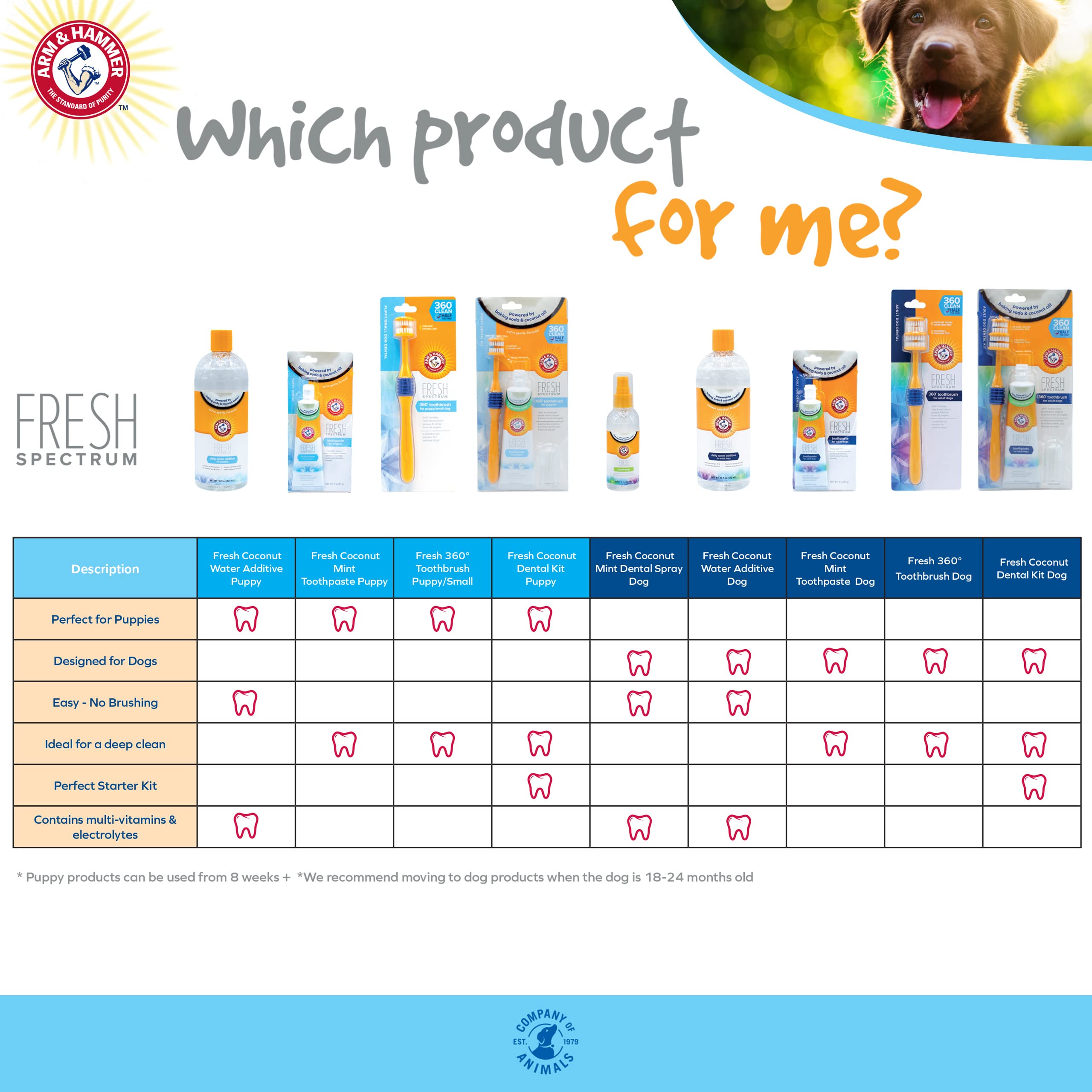 Company of Animals Arm & Hammer Fresh Spectrum Coconut Mint Dog Dental Spray, 118ml 5