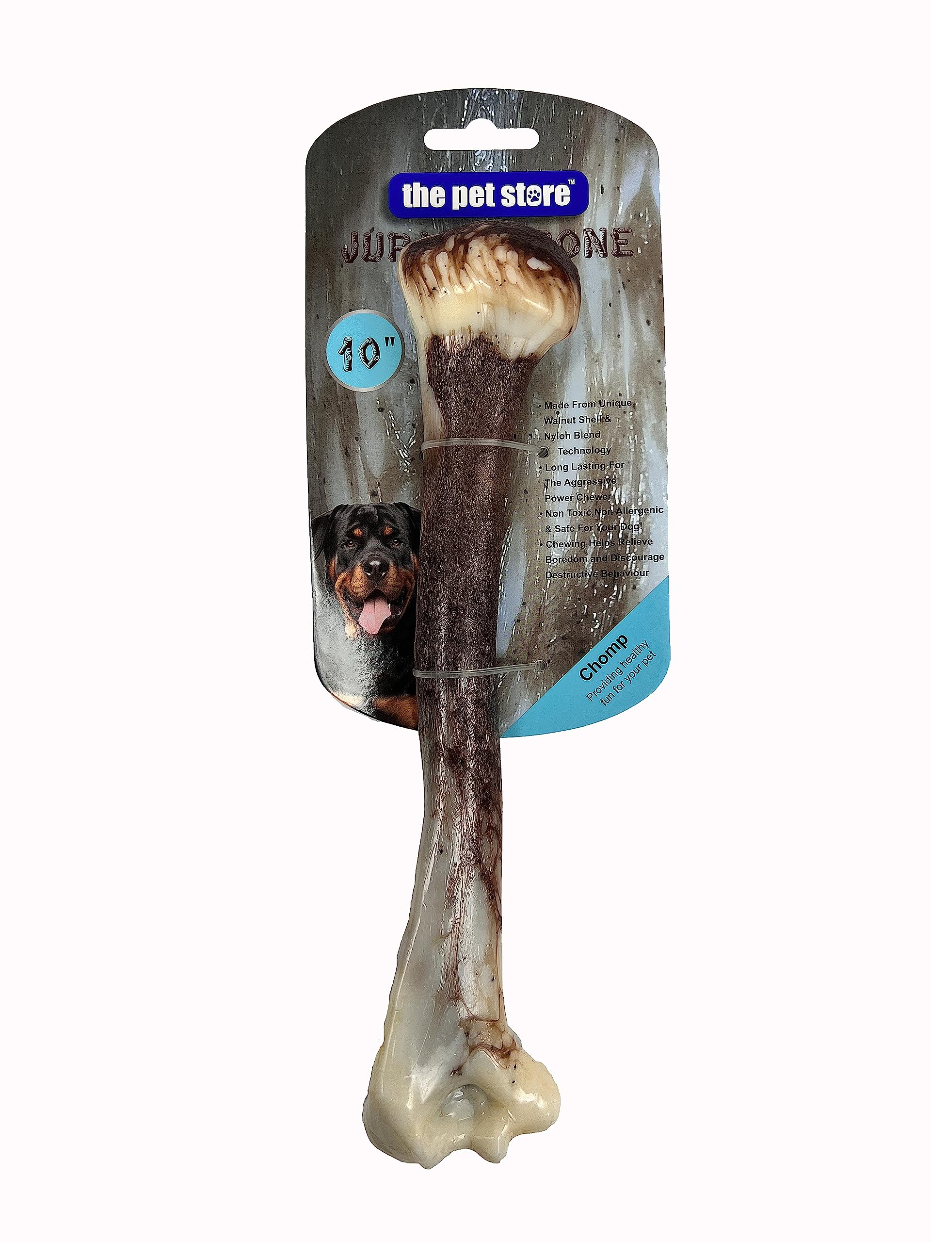 J&E Importers Jurassic Bone 10' Chew Toy for Aggressive Chewers | Heavy Duty Nylon Blend
