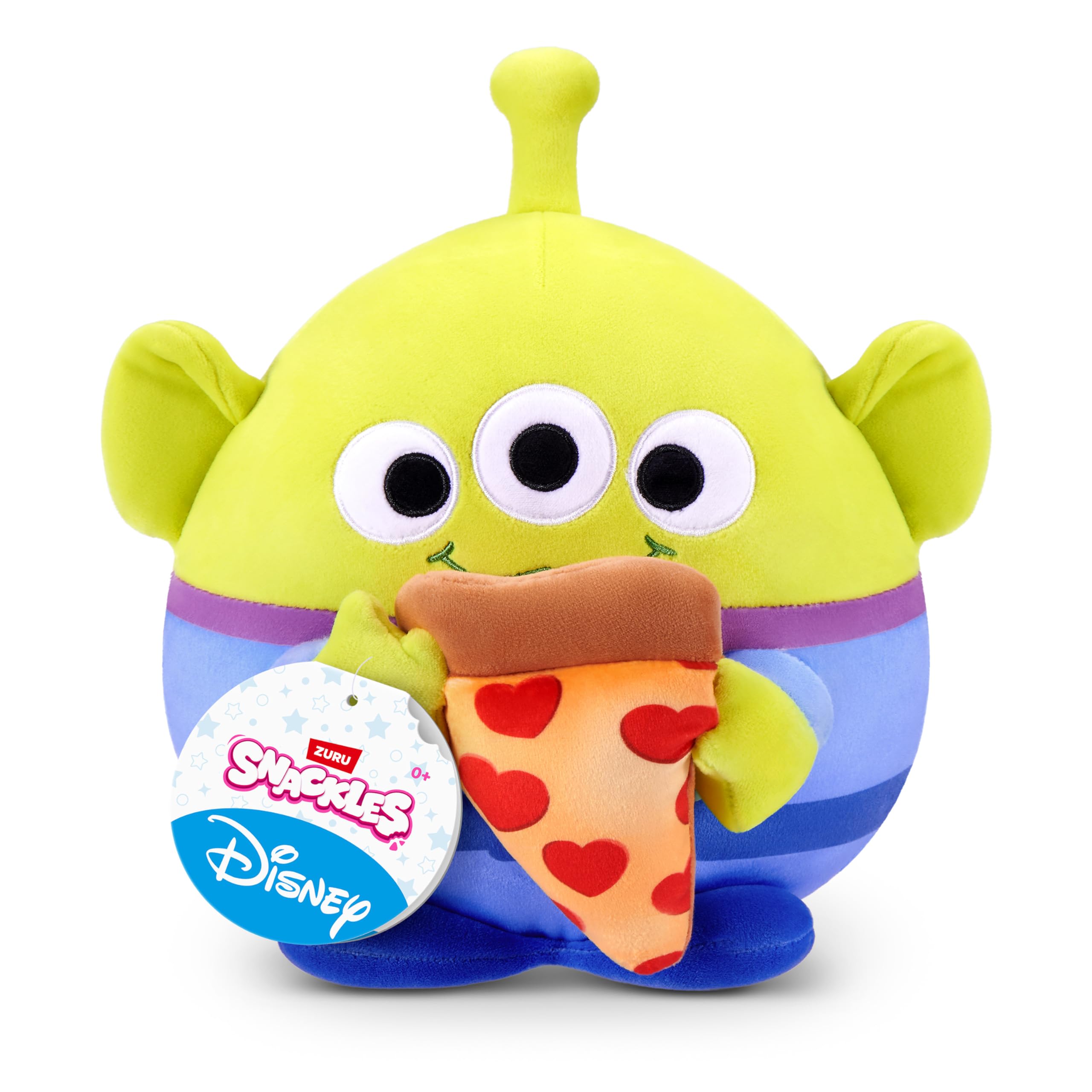 Snackles Disney 8-Inch Plush Toy - Alien & Pizza Snack Accessory | Ultra-Soft Polyester