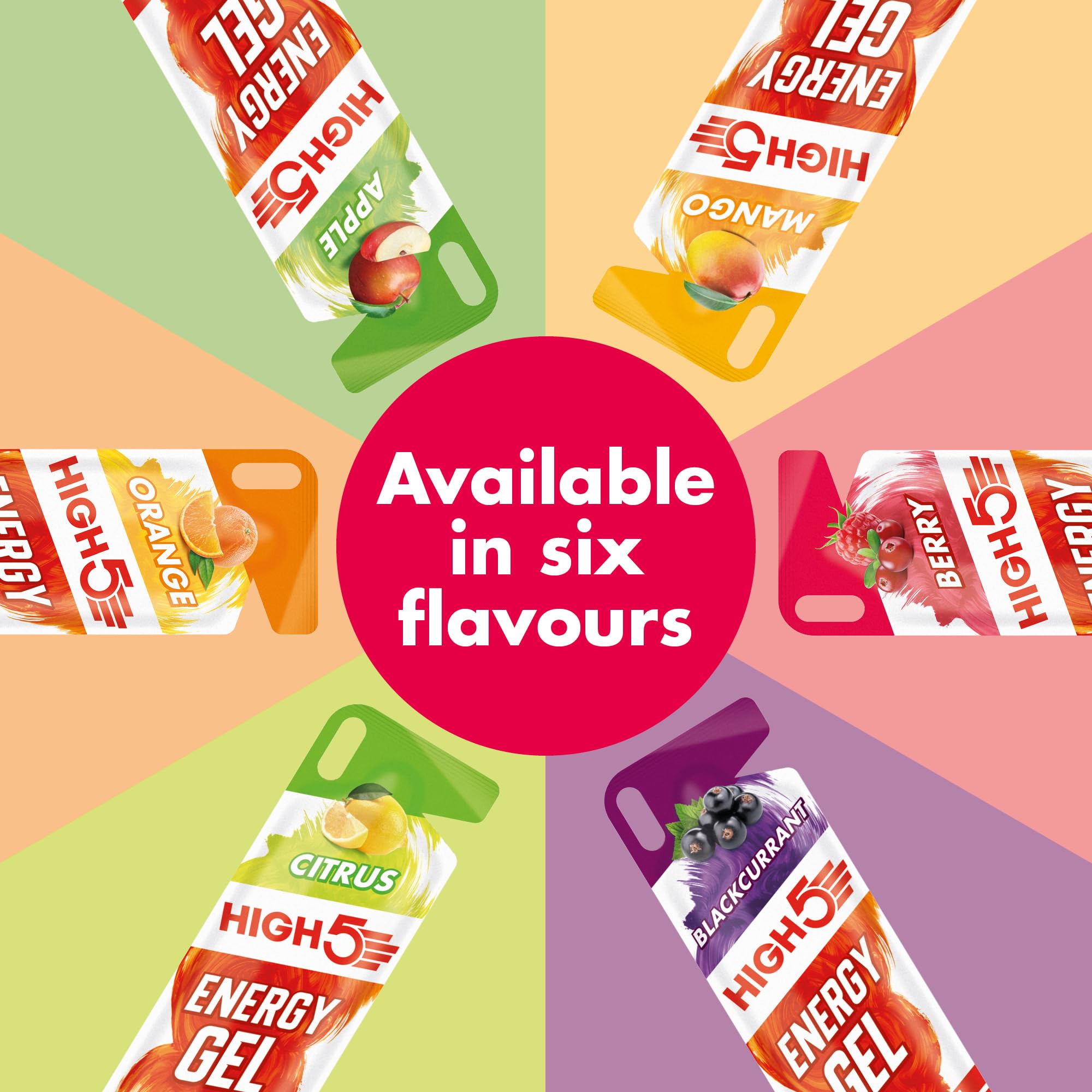 HIGH5 Energy Gel – Carb-Gels zum Laufen &amp; Radfahren – 23 g Kohlenhydrate, vegan, koffeinfrei – Beere (6 x 40 g) 4