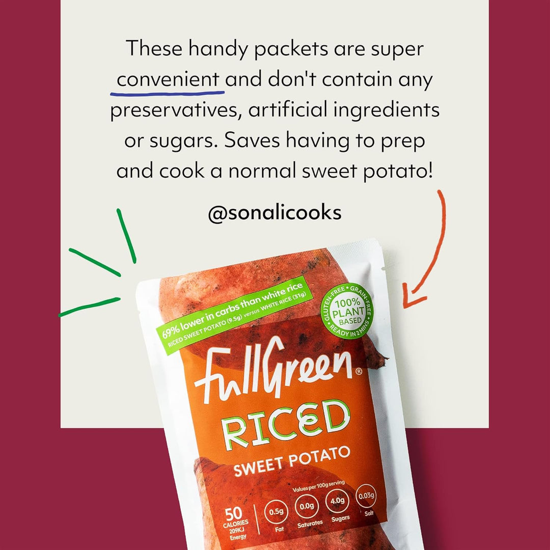 Fullgreen - Riced Sweet Potato (Case of 6 Pouches)