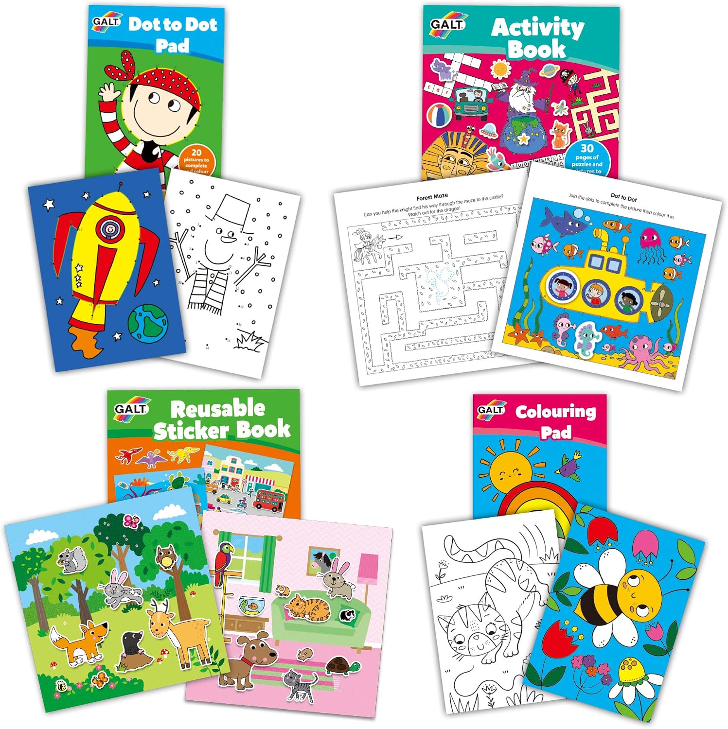 Galt Toys, Travel Activity Case, Children's Activity Pack, Ages 4 Years Plus 5