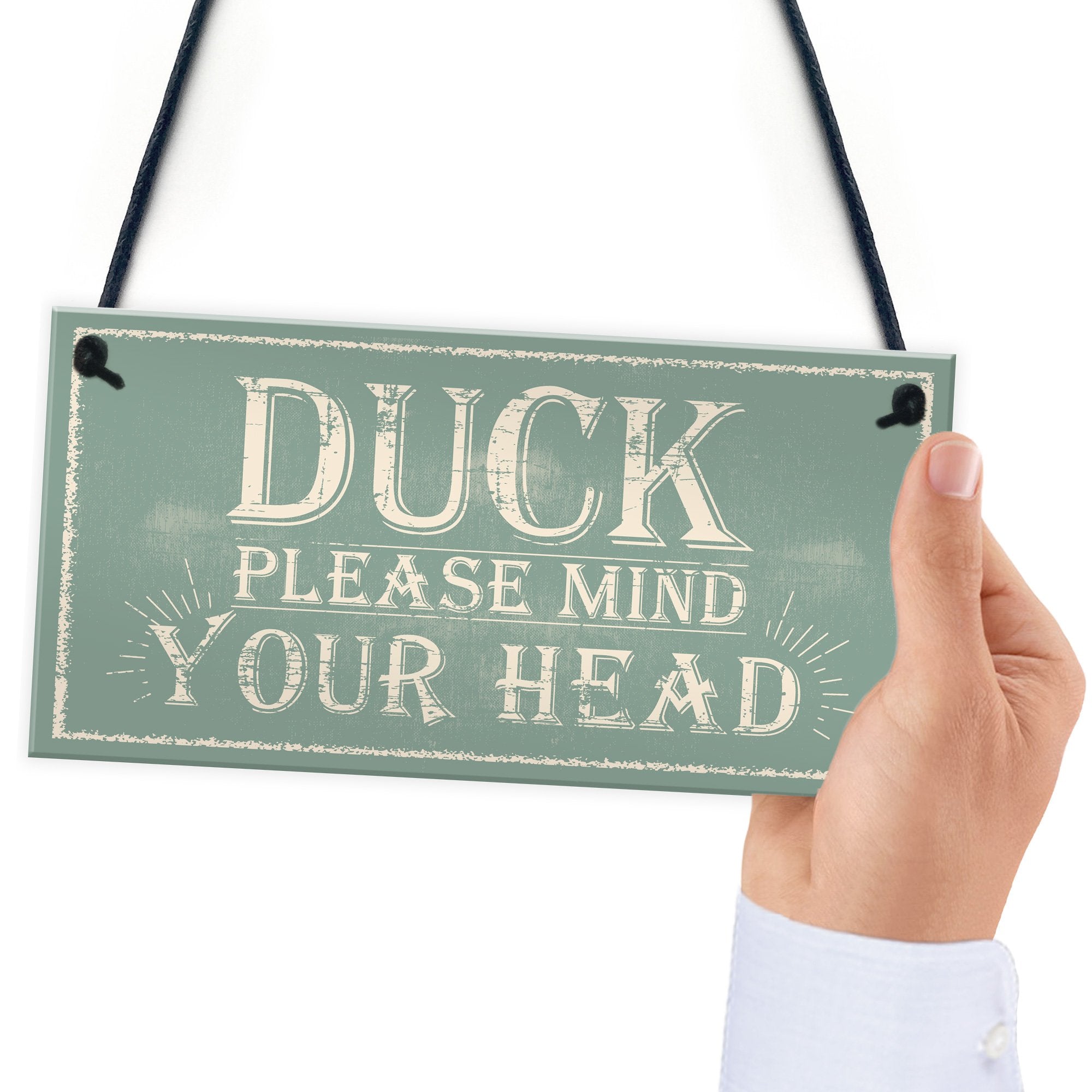 RED OCEAN Mind Your Head Friendship Home Gift Hanging Door Wall Plaque | PVC | 200 x 100 mm 6