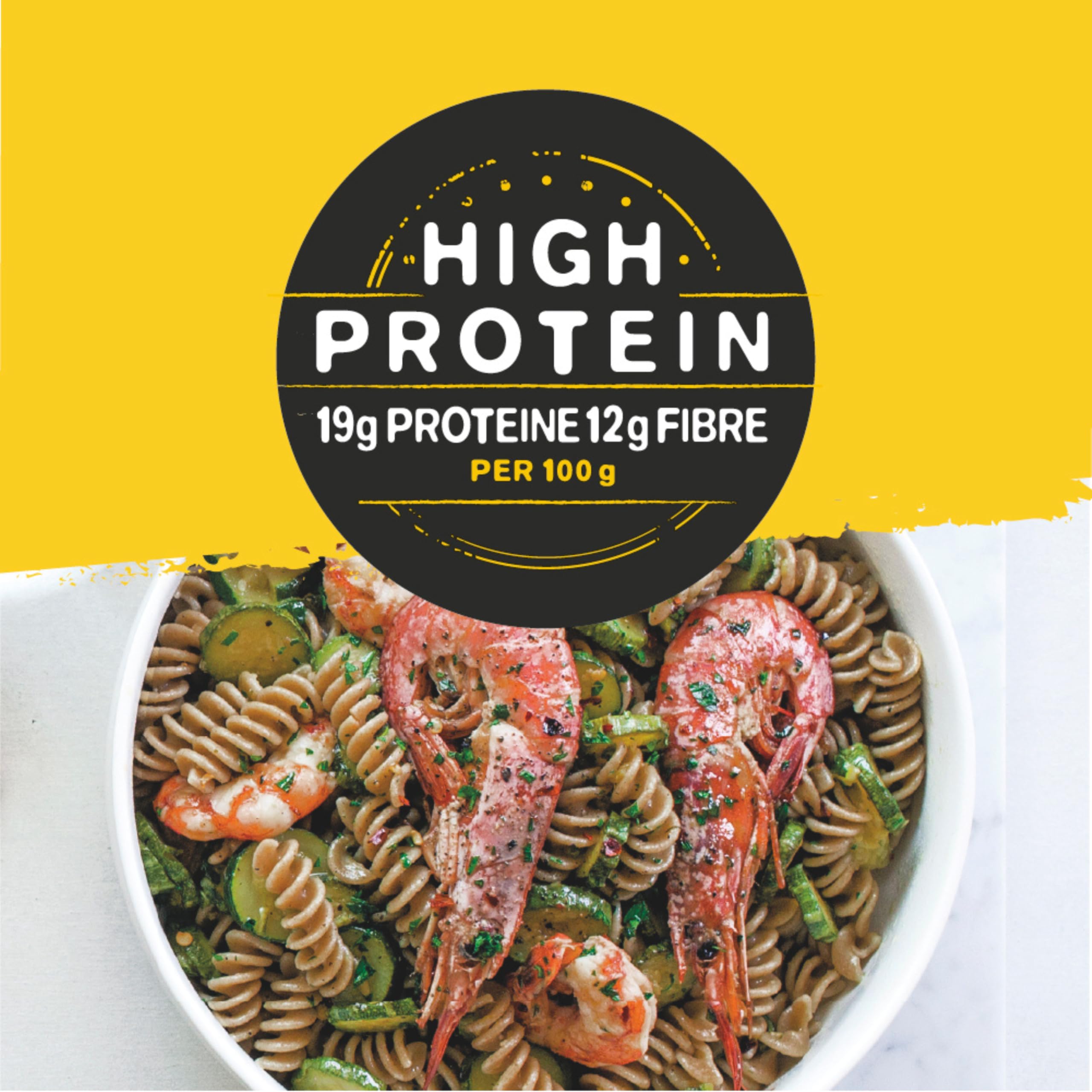 Garofalo High Protein Fusilli Pasta - 19g Protein, 12g Fibre | 500g Pack 4