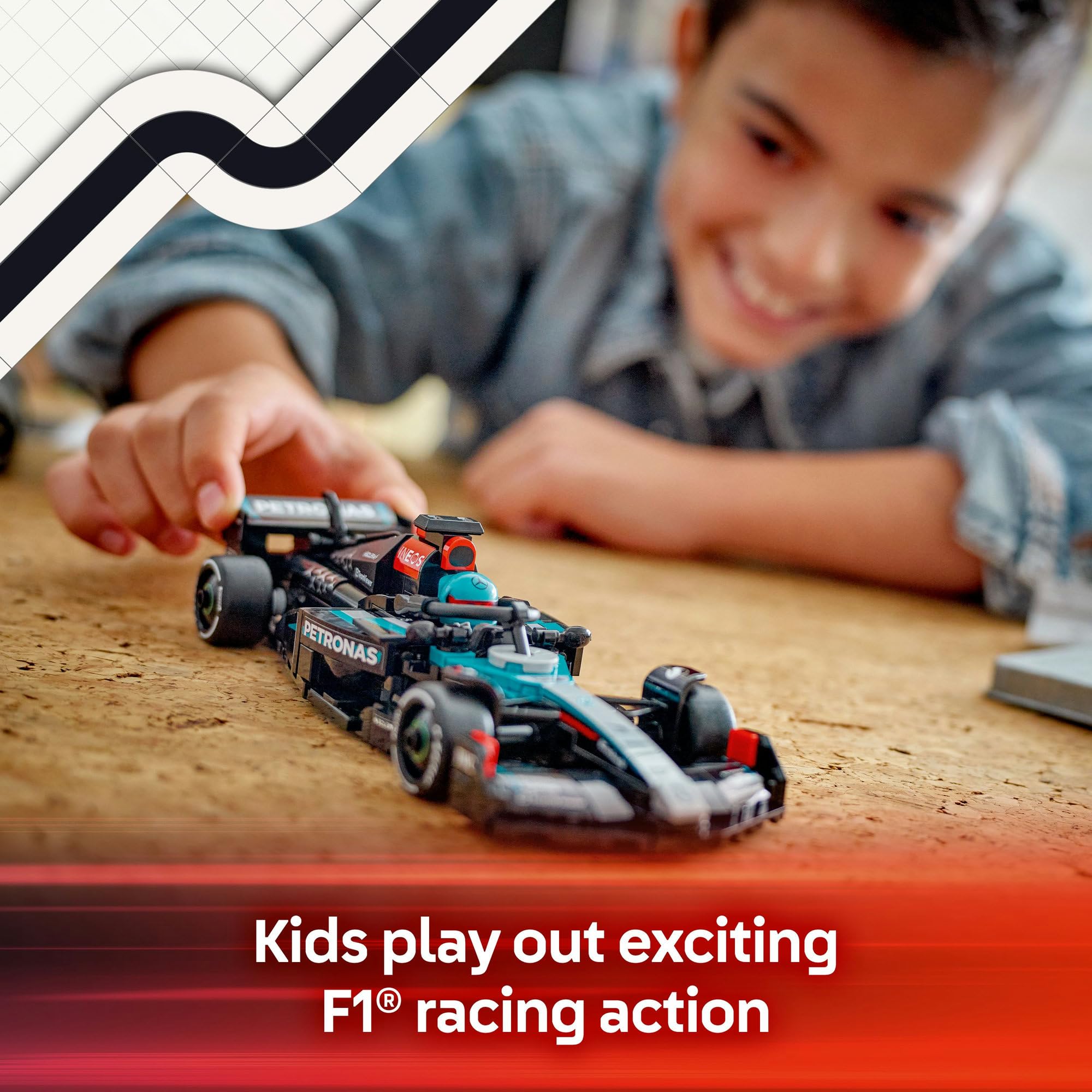 LEGO Speed Champions Mercedes-AMG F1 W15 Race Car Toy - Building Set with Driver Minifigure for Ages 10+ 4