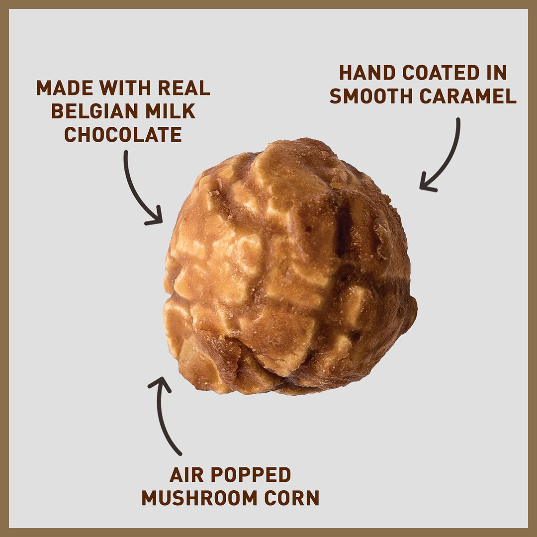 Joe & Sephs Belgian Chocolate Popcorn (4x80g) - Gourmet Air-Popped Snack, 1 Star Great Taste Award, Vegetarian, Movie Night Treat