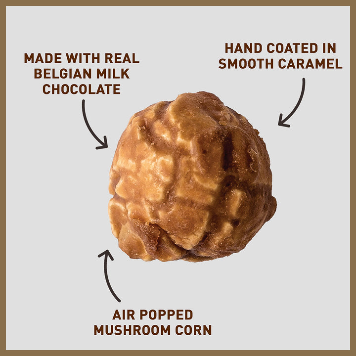 Joe & Sephs Belgian Chocolate Popcorn (4x80g) - Gourmet Air-Popped Snack, 1 Star Great Taste Award, Vegetarian, Movie Night Treat