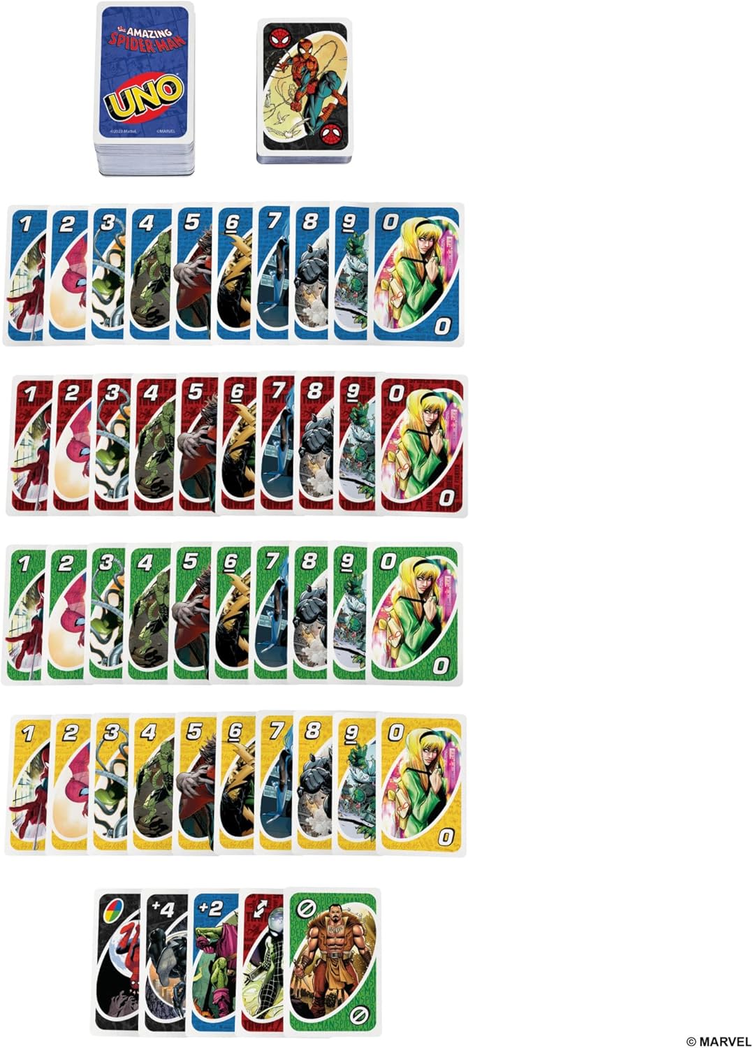 Mattel Games UNO The Amazing Spider-Man-Kartenspiel 5