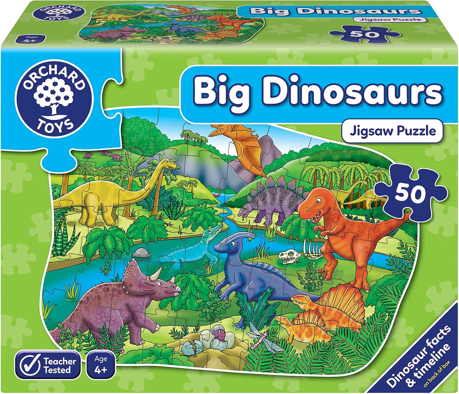 Orchard Toys Big Dinosaurs Floor Puzzle - 50-Piece Educational Jigsaw for Ages 4-8 1