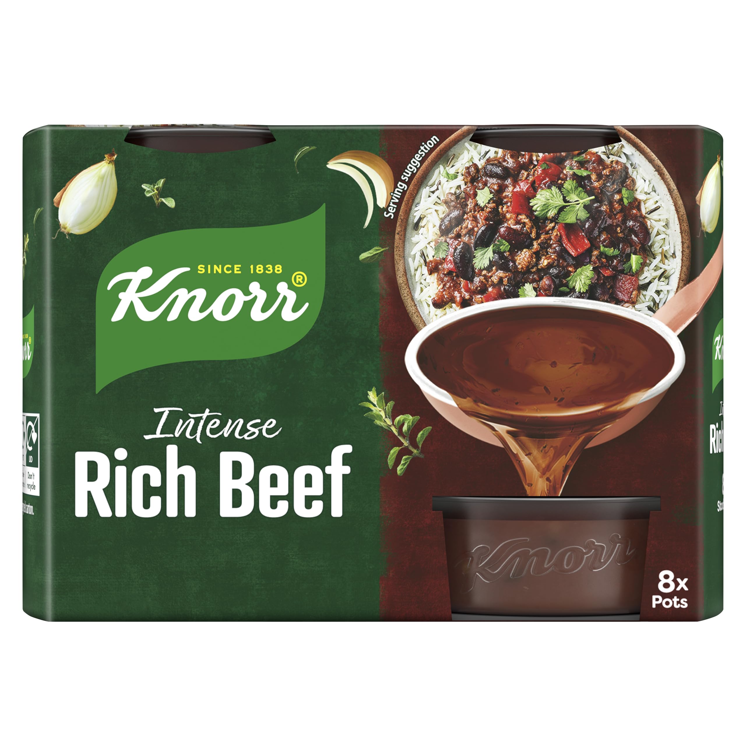 Knorr Rich Beef Gluten-Free Stock Pots - 8 x 28g 8