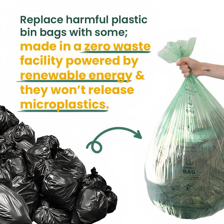 The Compost Bag Company - 50L Compostable Bin Liners 25 Pack