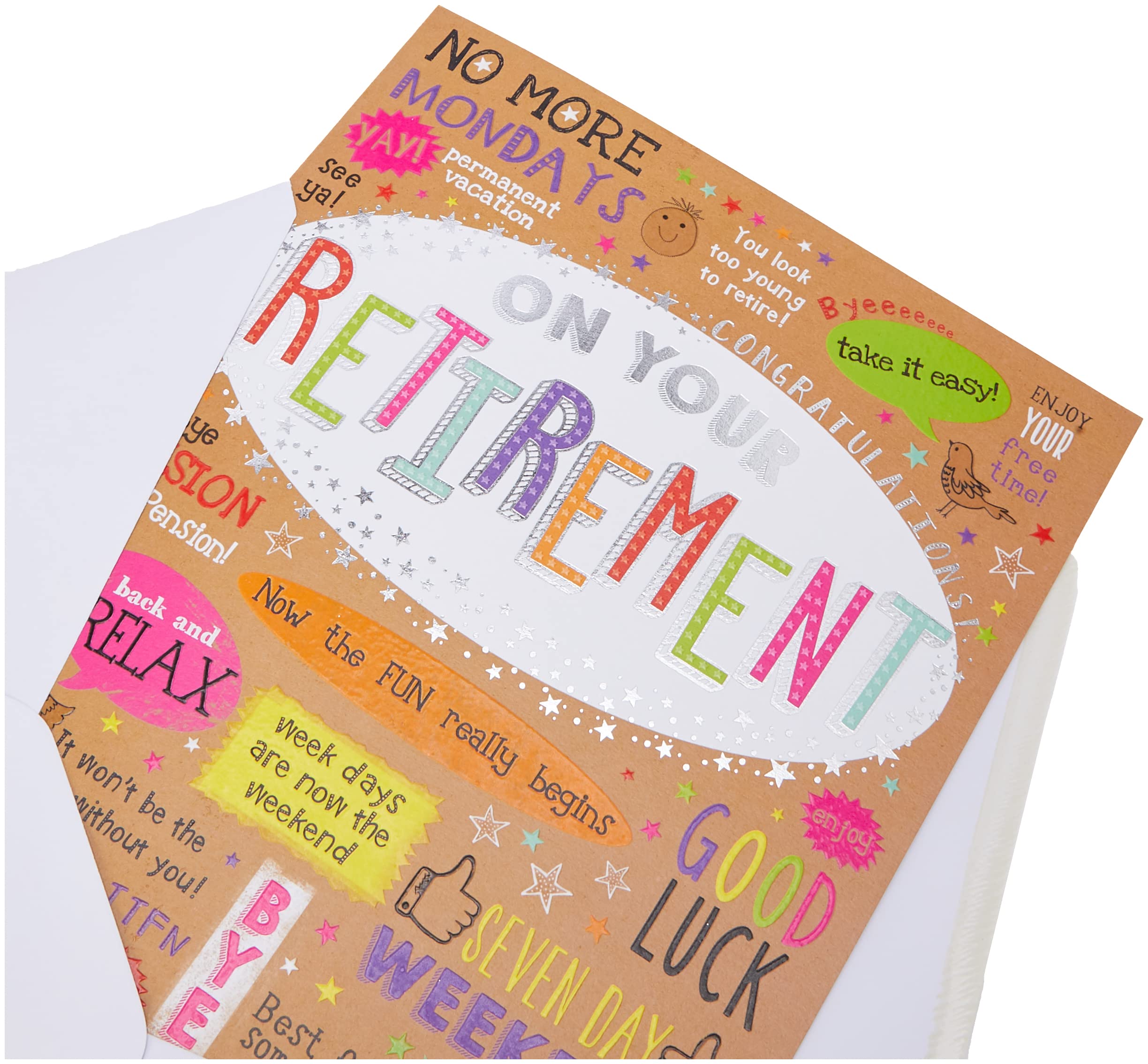 Piccadilly Greetings Retirement Card - Large 12 x 9 Inches | Blank Inside | Made in UK 6
