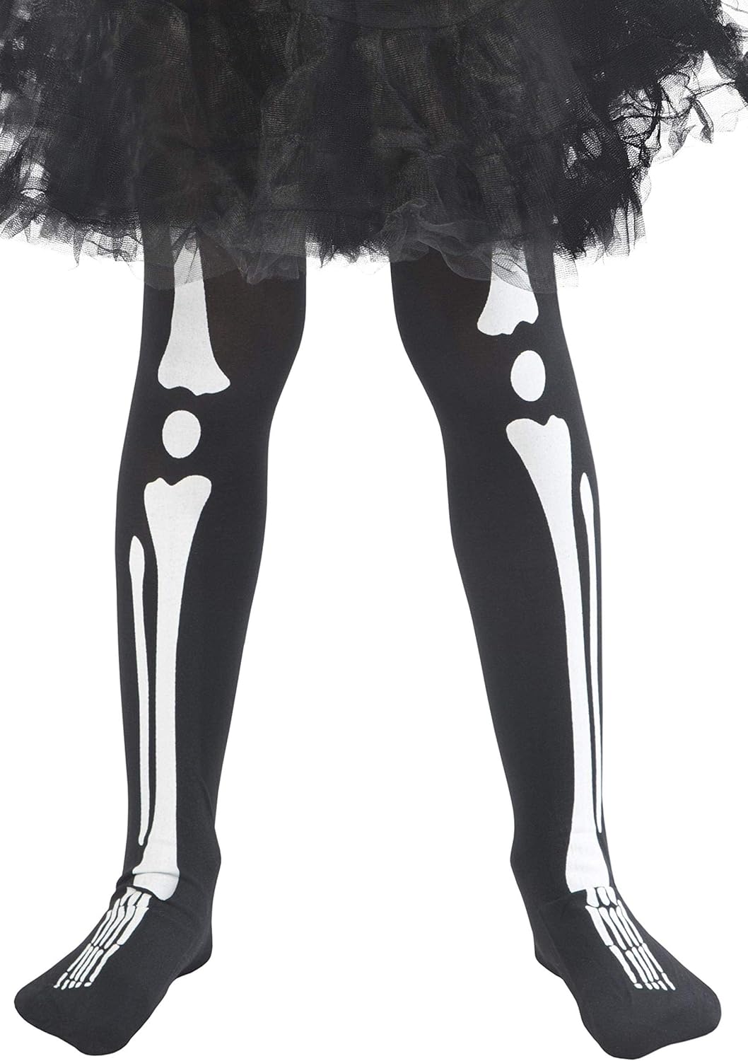 Smiffys Skeleton Tights Costume - Child Black Size Small 1