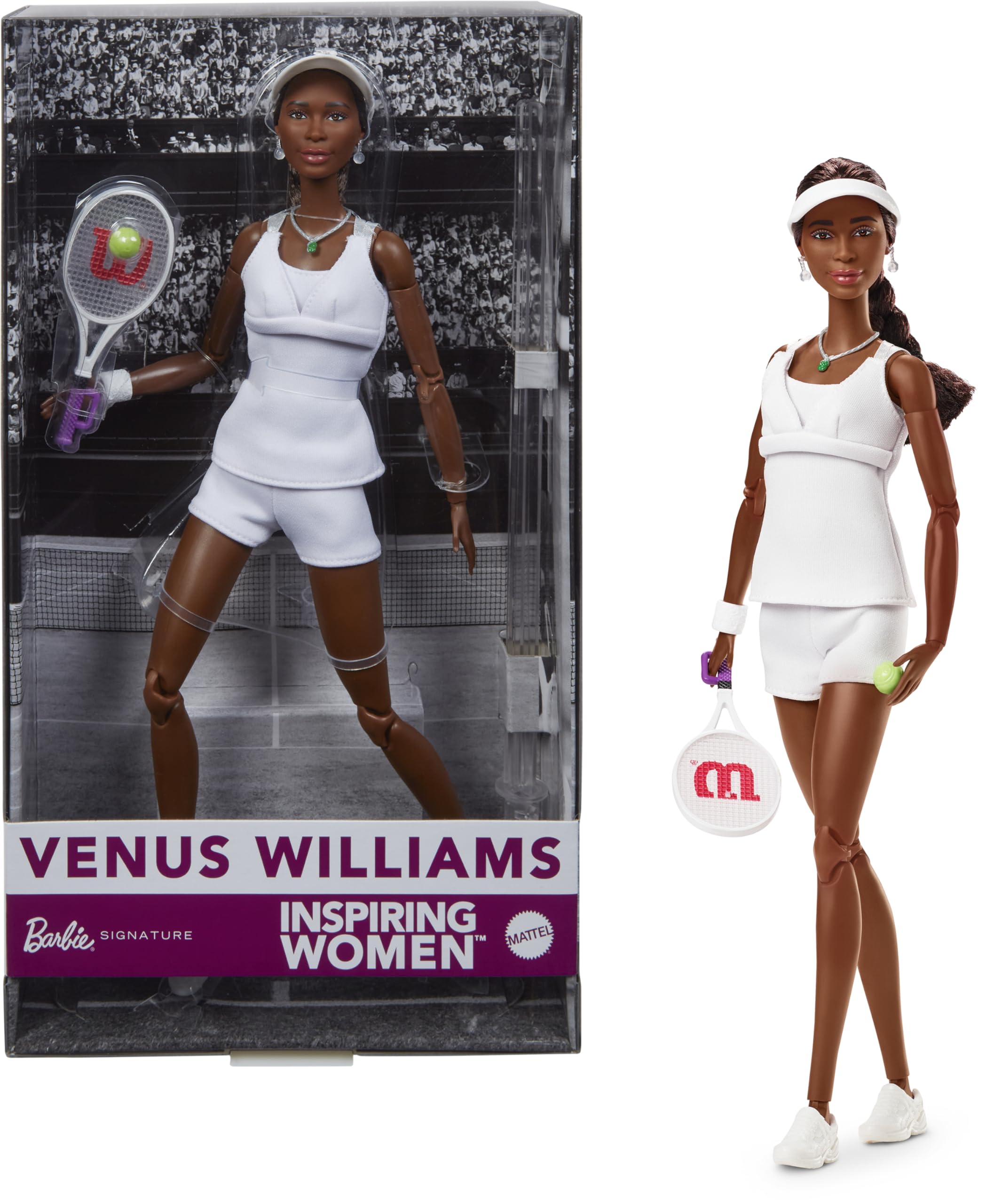 Barbie Inspiring Women Series Doll - Venus Williams Fashion Doll | Ages 6+ | Model HRM49