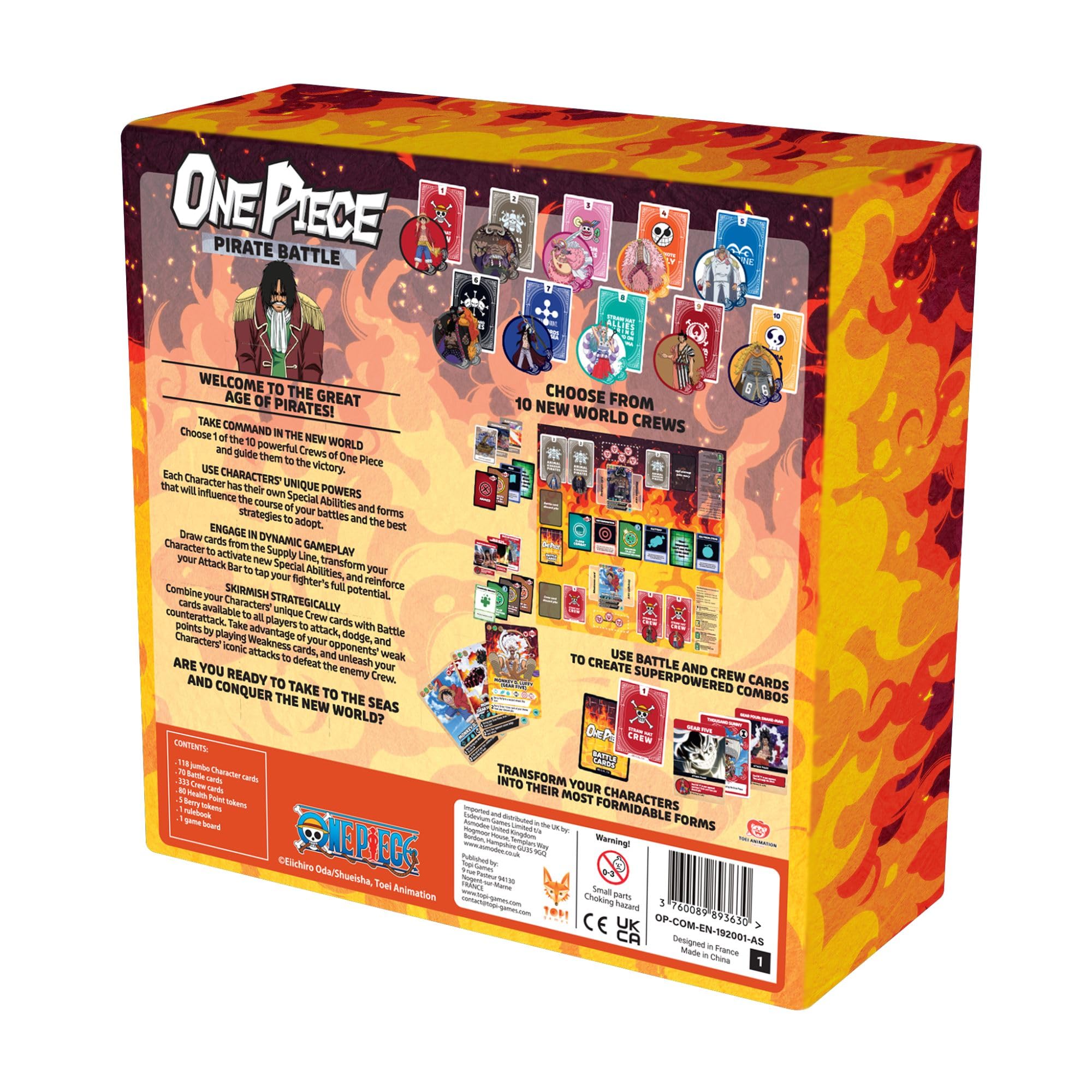 Topi Games One Piece Pirate Battle Deck Building Board Game | 2-6 Players | Ages 7+ | 45 Min Playtime 3