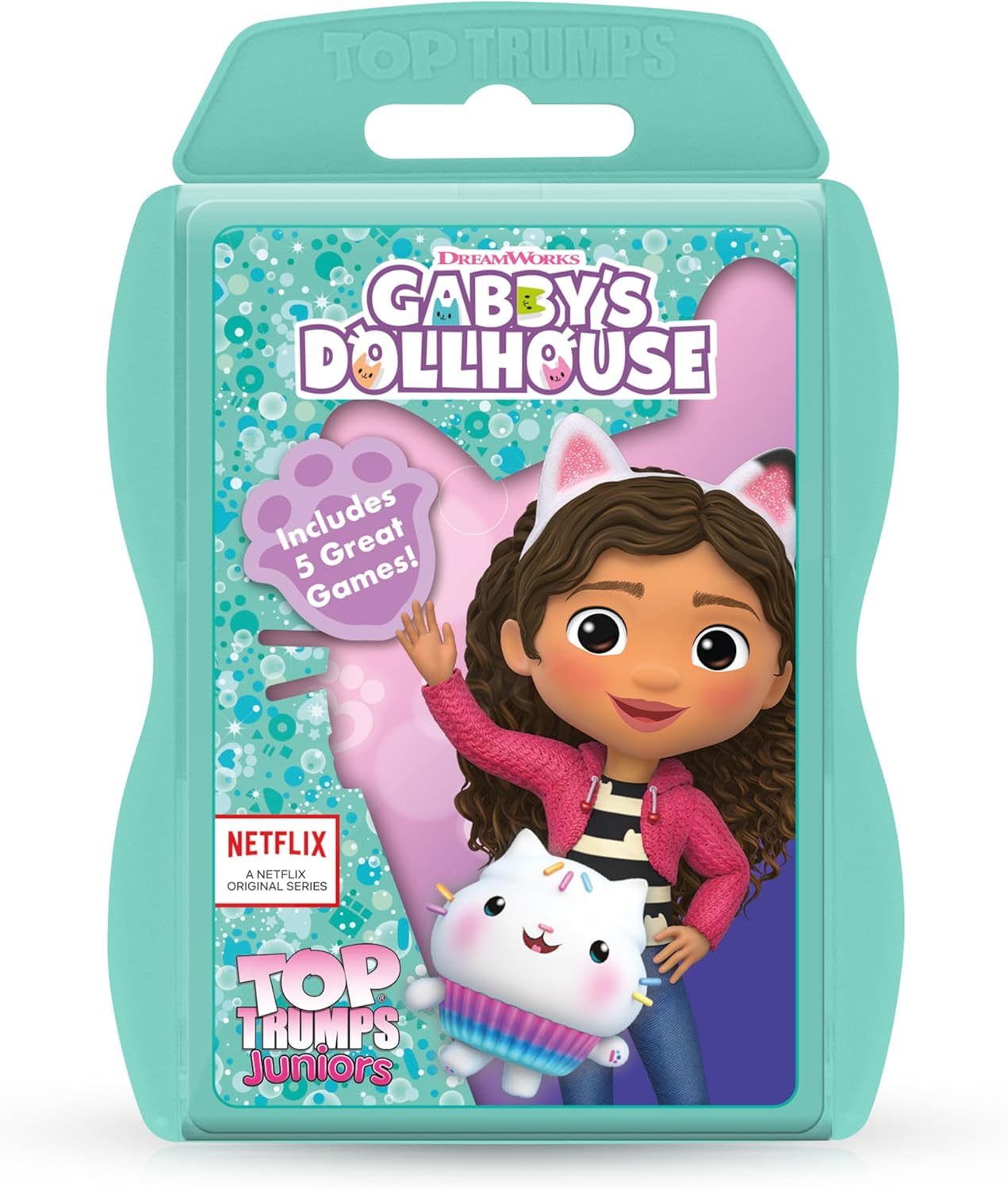 Top Trumps Junior Gabby’s Dollhouse Card Game with Luli-Loo, Carlita, and Kitt 1