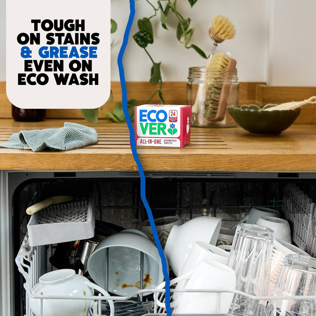Ecover All-In-One Dishwasher Tablets with Salt & Rinse Aid (788g)