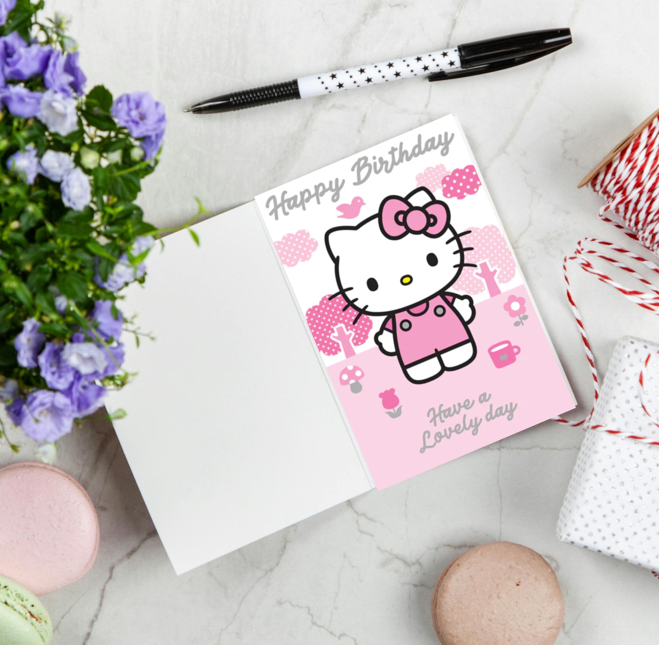 Danilo Promotions LTD Hello Kitty Birthday Card - 5x7 Inches | Blank Inside | Unisex Kids/Adults 4