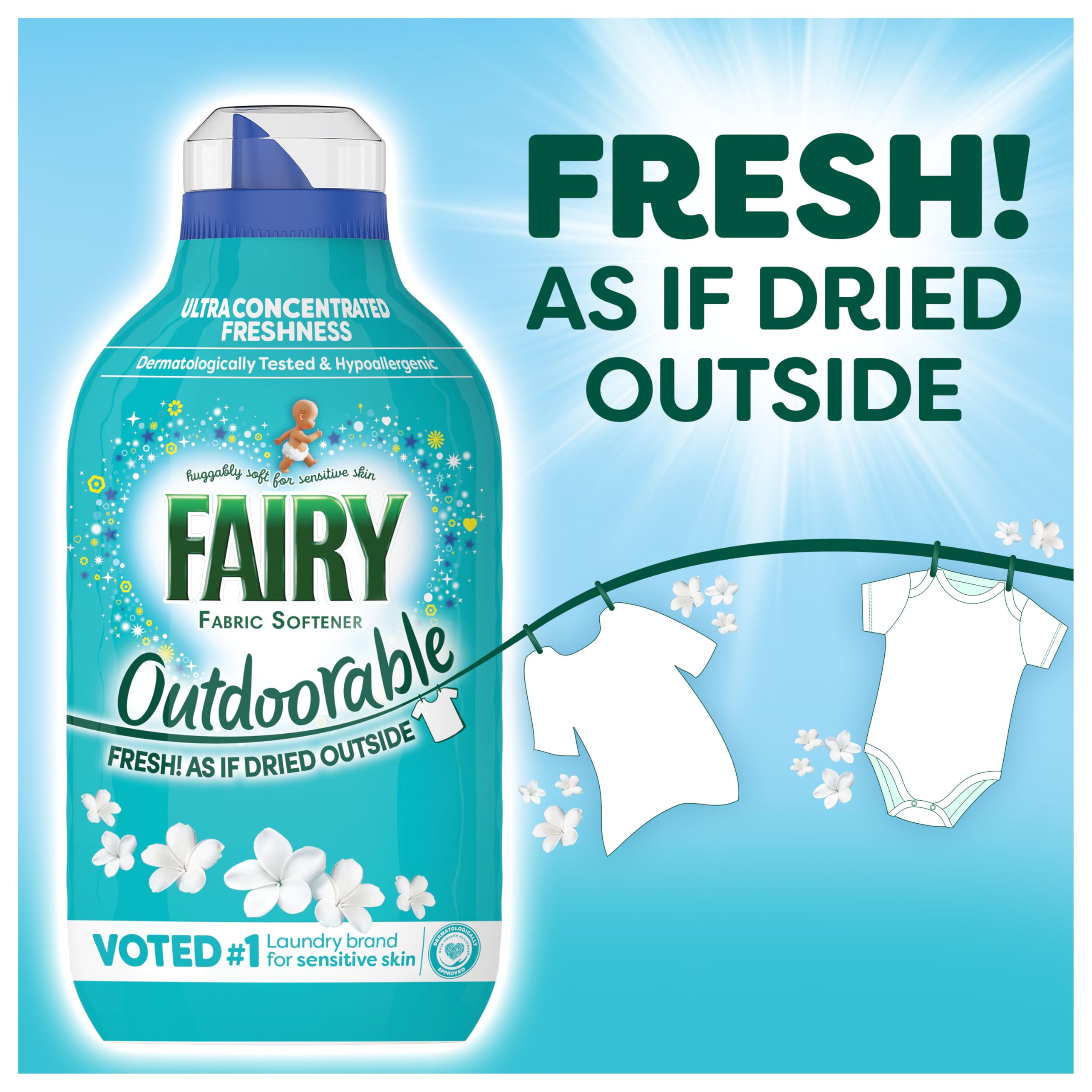 Fairy Outdoorable Liquid Fabric Softener - Ultra Concentrated Freshness | 1.47L 3