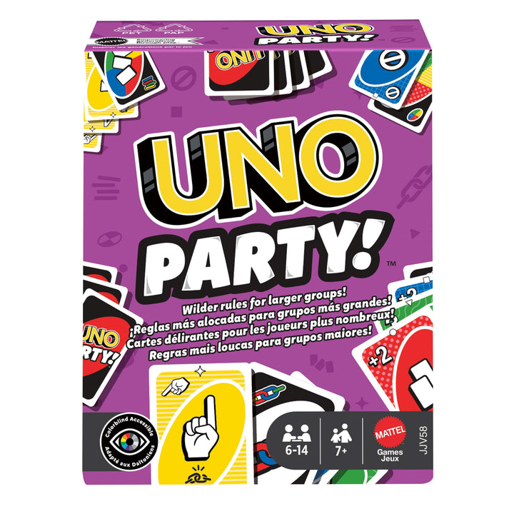 Mattel Games UNO Party Card Game with Deck & Special Rules for Large Groups