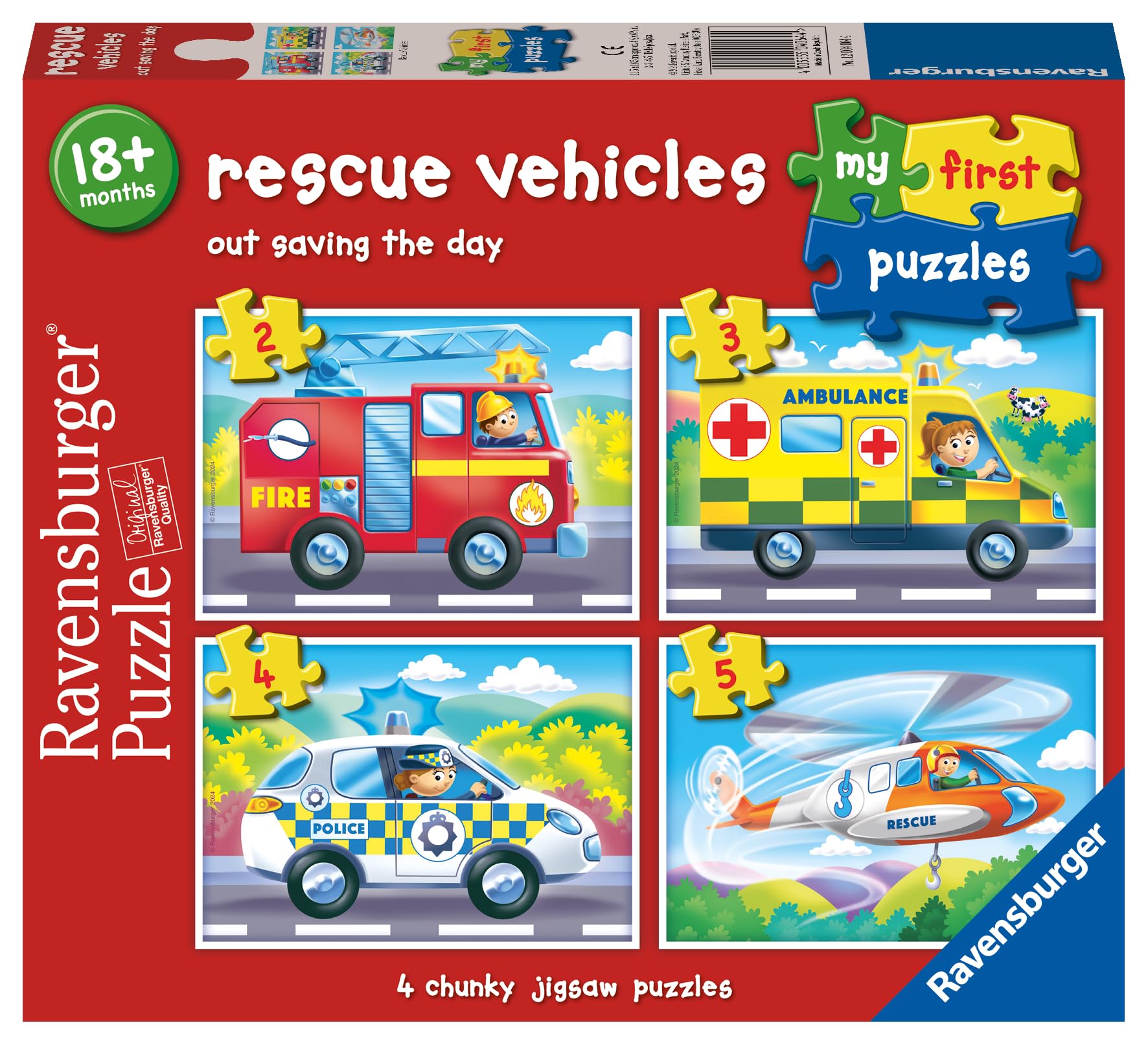 Ravensburger Rescue Vehicles - My First Jigsaw Puzzles for Toddlers 18 Months+ 1